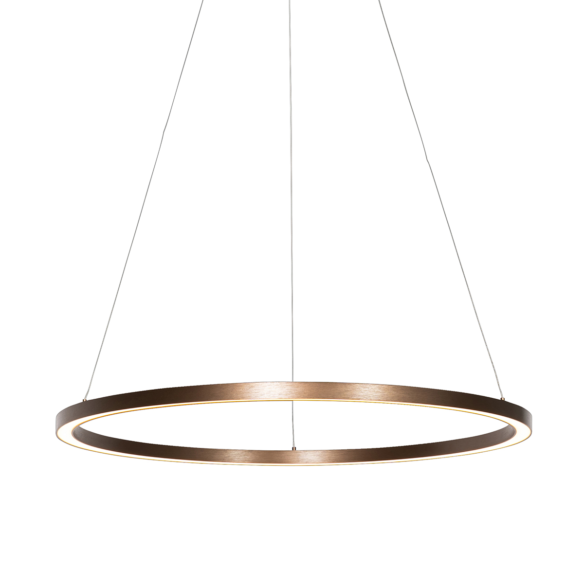 Lampe suspendue bronze 80 cm avec LED dimmable