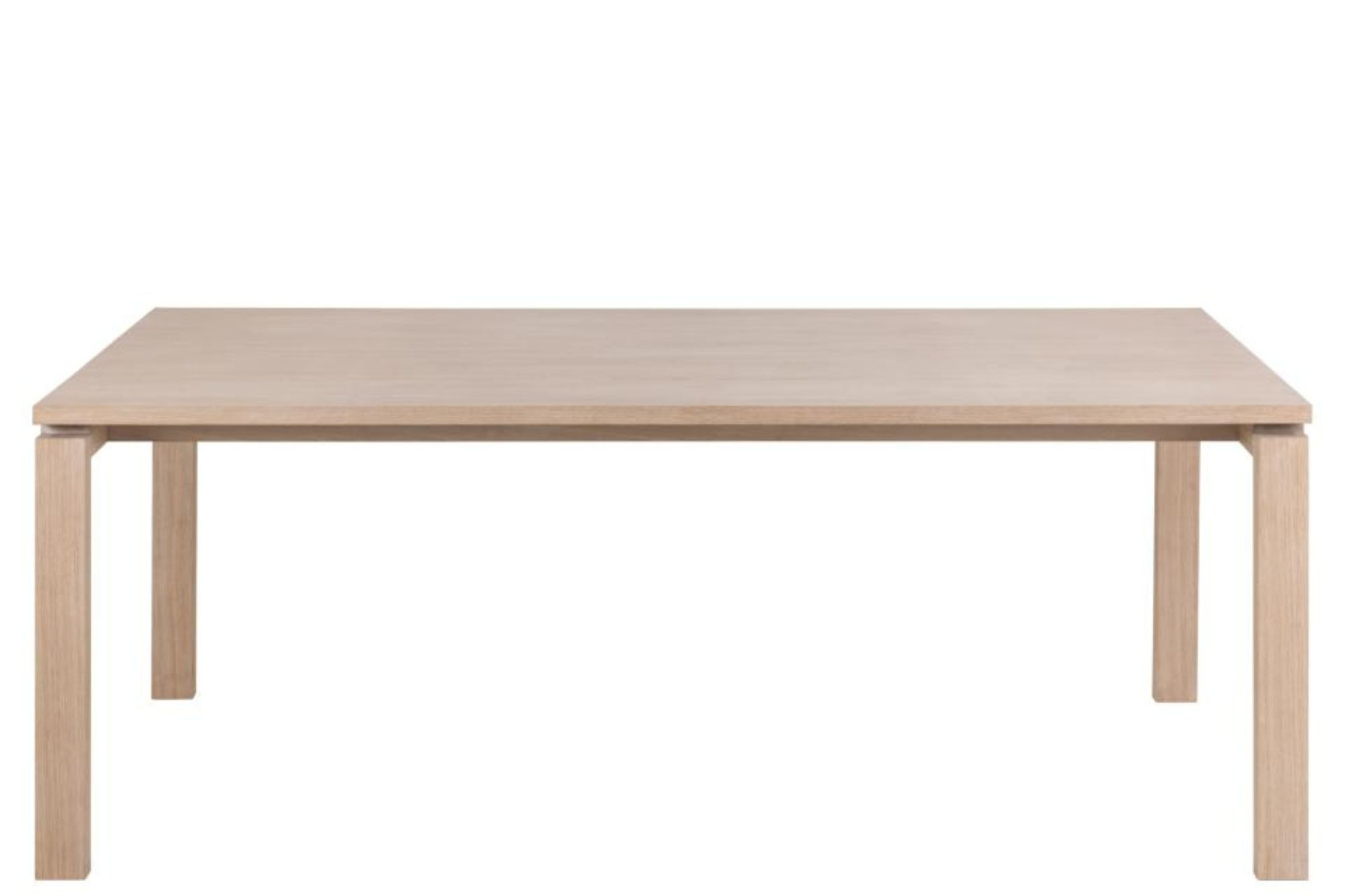 Table rectangulaire en chêne blanchi L200 8 personnes