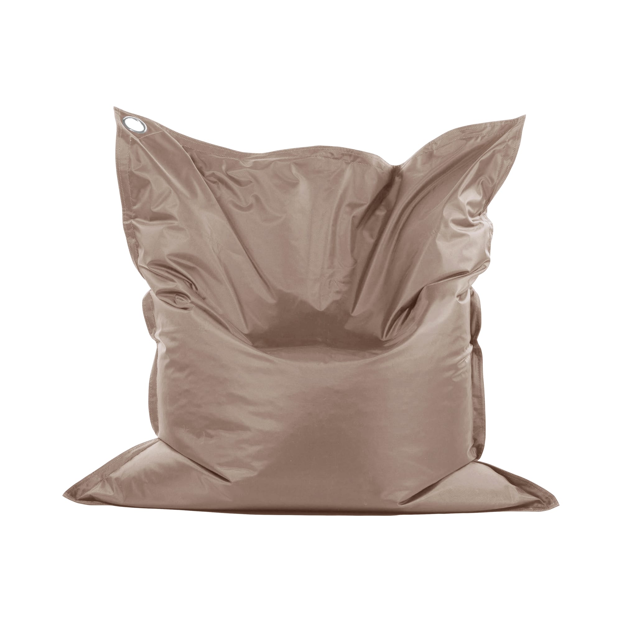 Pouf de sol en polystyrène recyclé 110 x 130 cm Taupe
