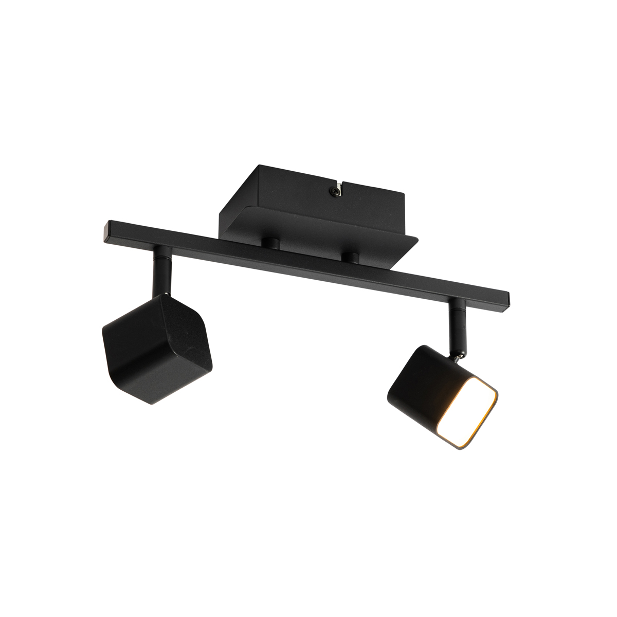 Spot noir moderne avec 2 lumières LED