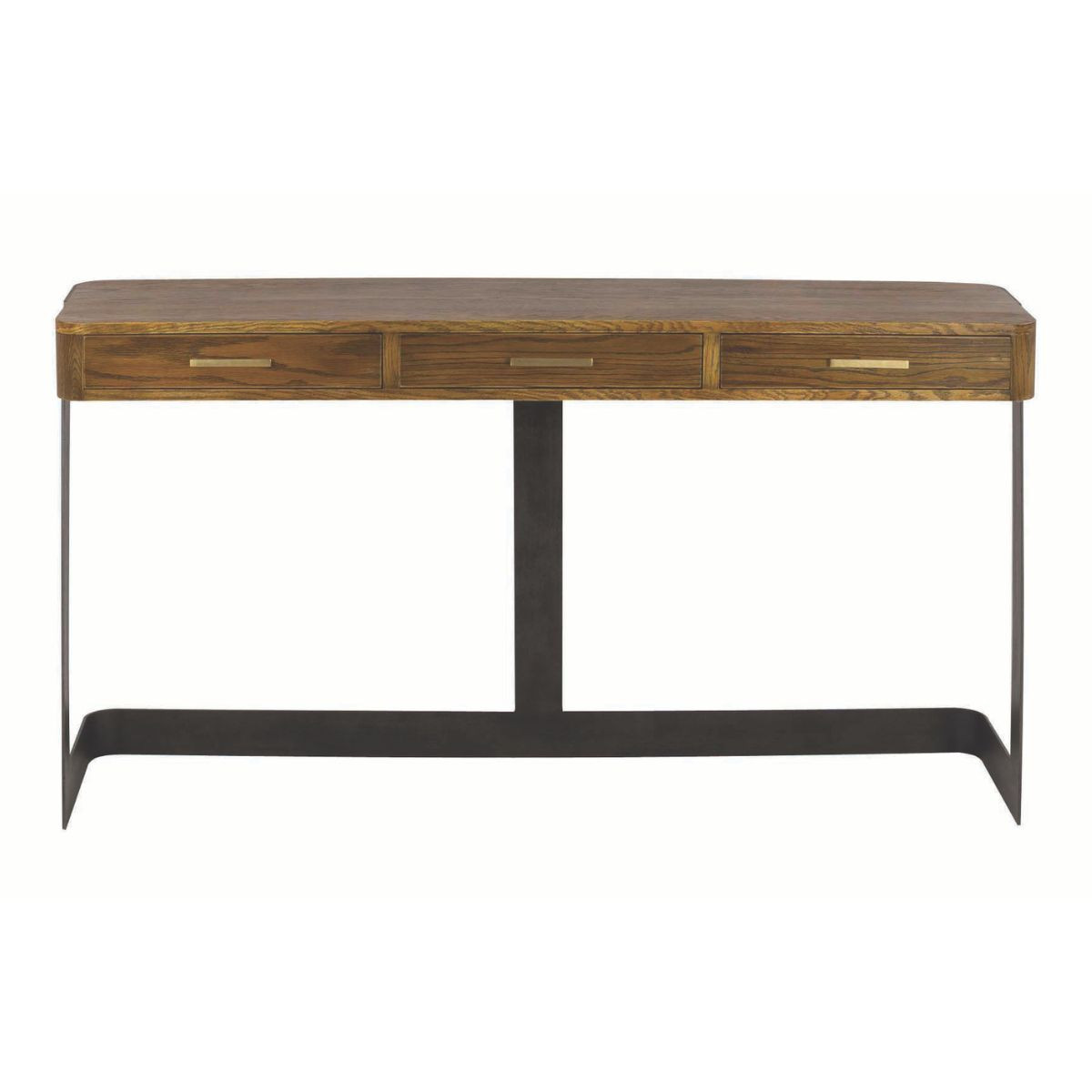 Console en métal et chêne brûlé – L150 cm