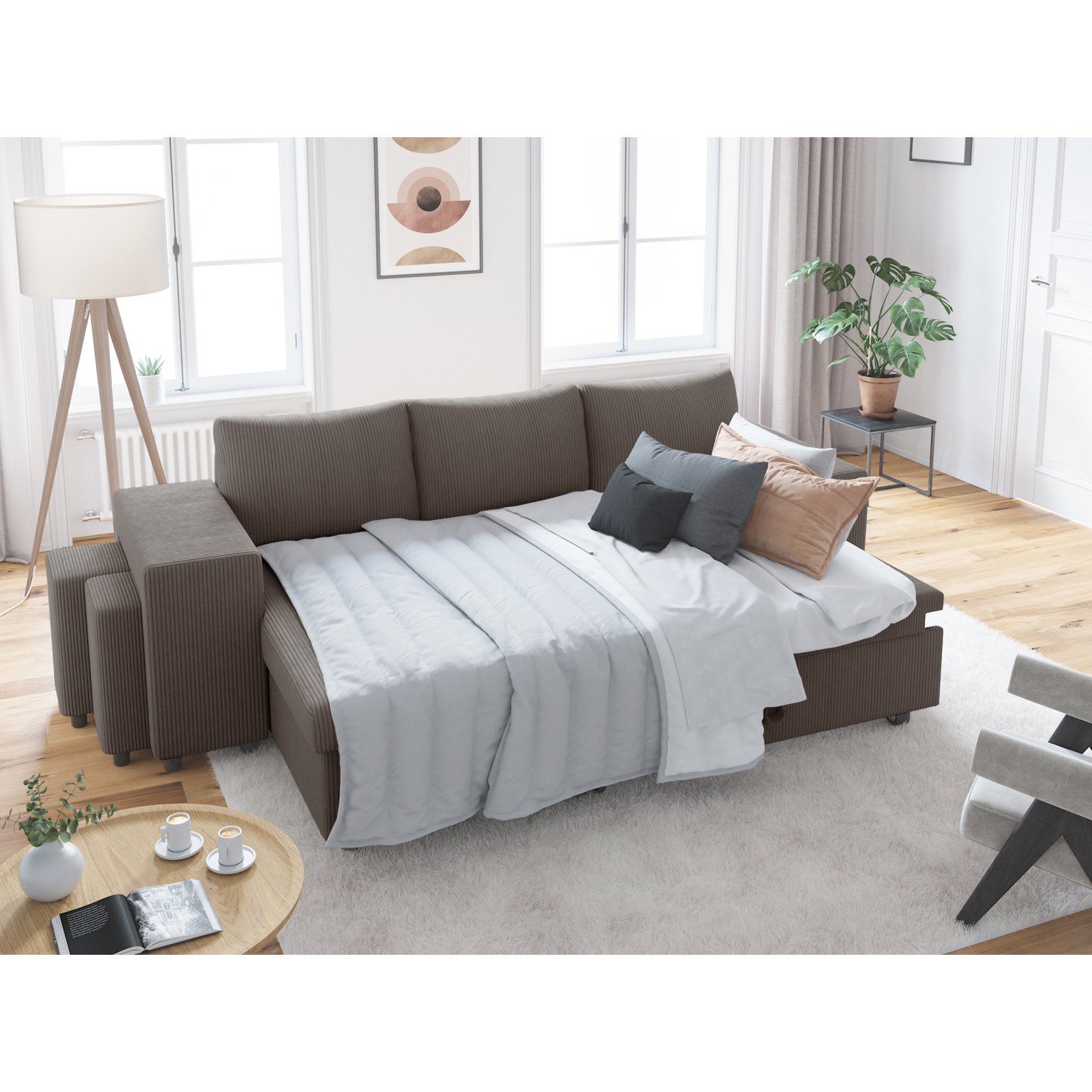 oslo - Canapé convertible Gris - Vue supplémentaire 2