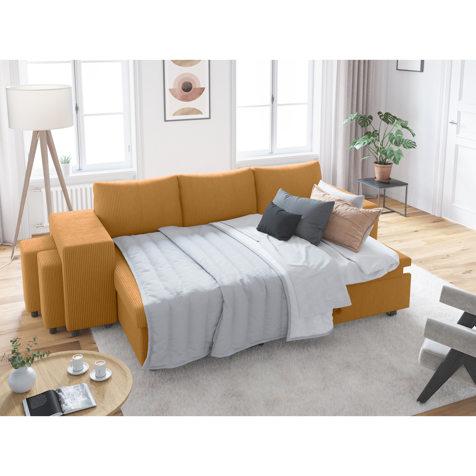 oslo - Canapé convertible Jaune - Vue supplémentaire 2