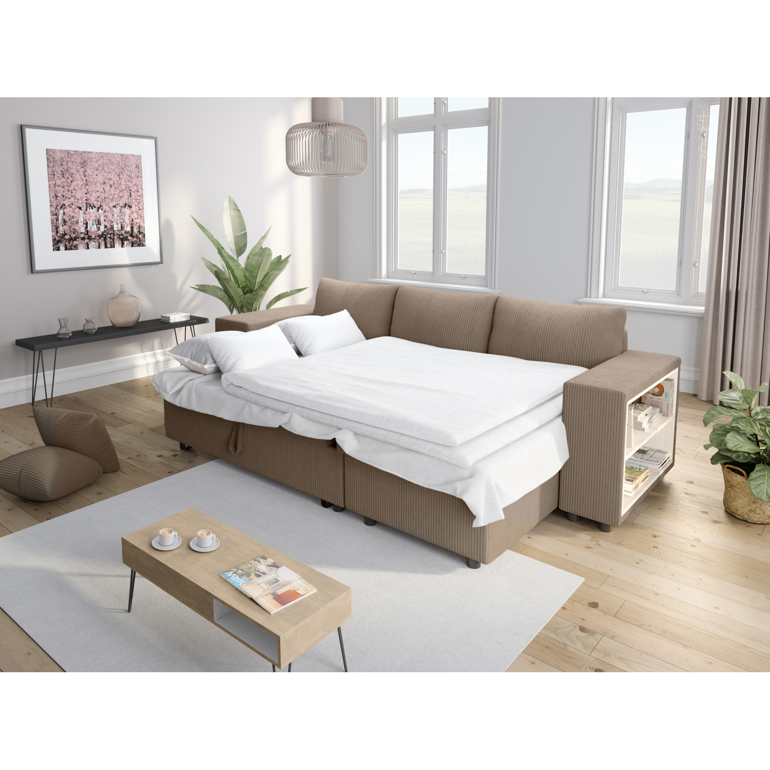 mady - Canapé convertible Marron - Vue supplémentaire 2