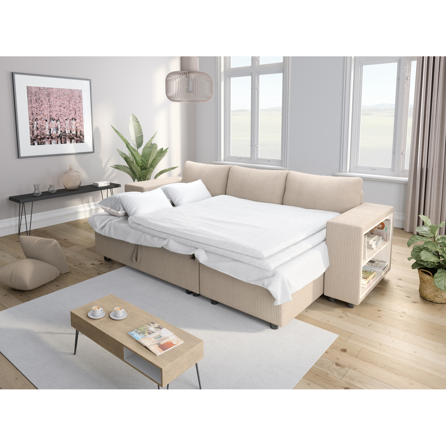 mady - Canapé convertible Beige - Vue supplémentaire 2