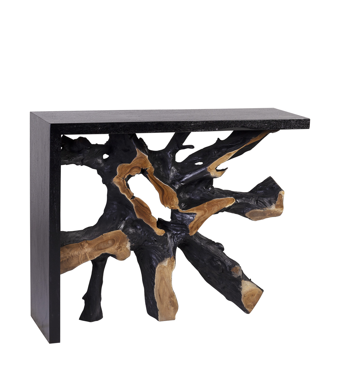 Console en bois bicolore L 100 cm