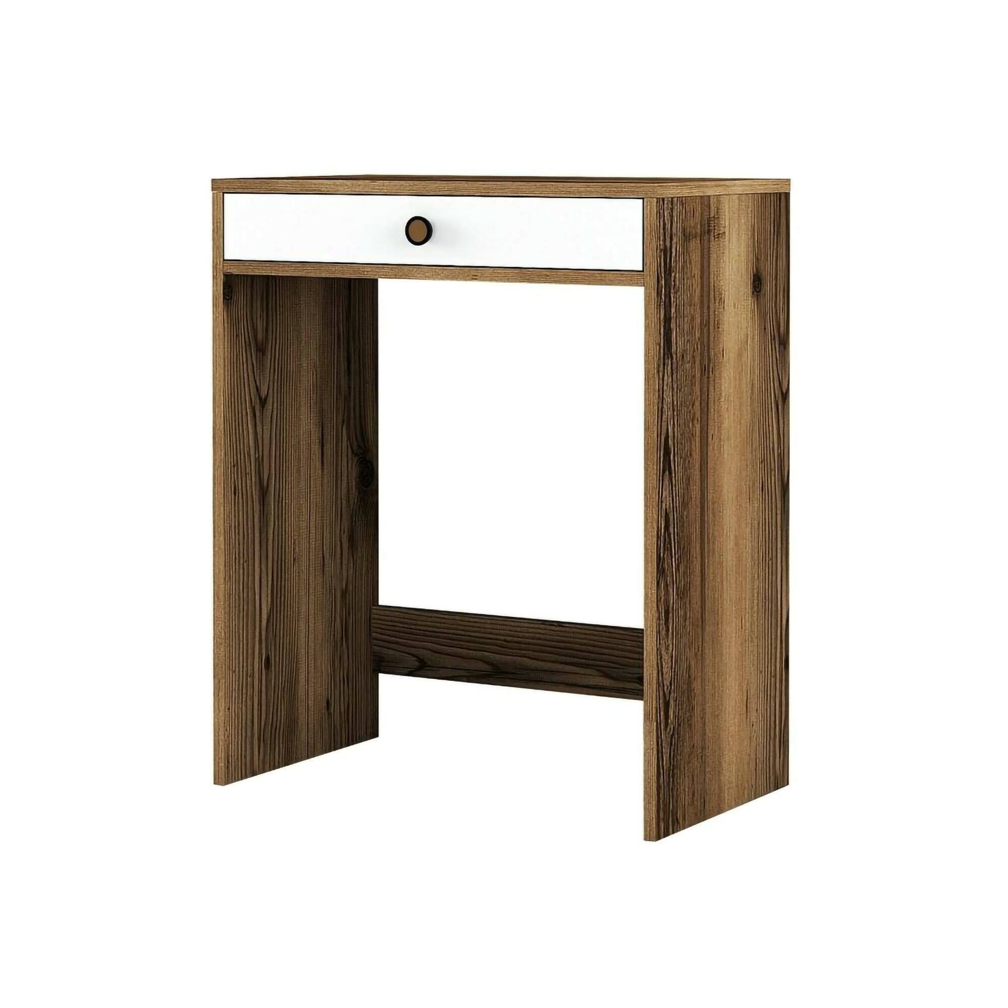 Console effet bois beige, blanc 70×85  cm