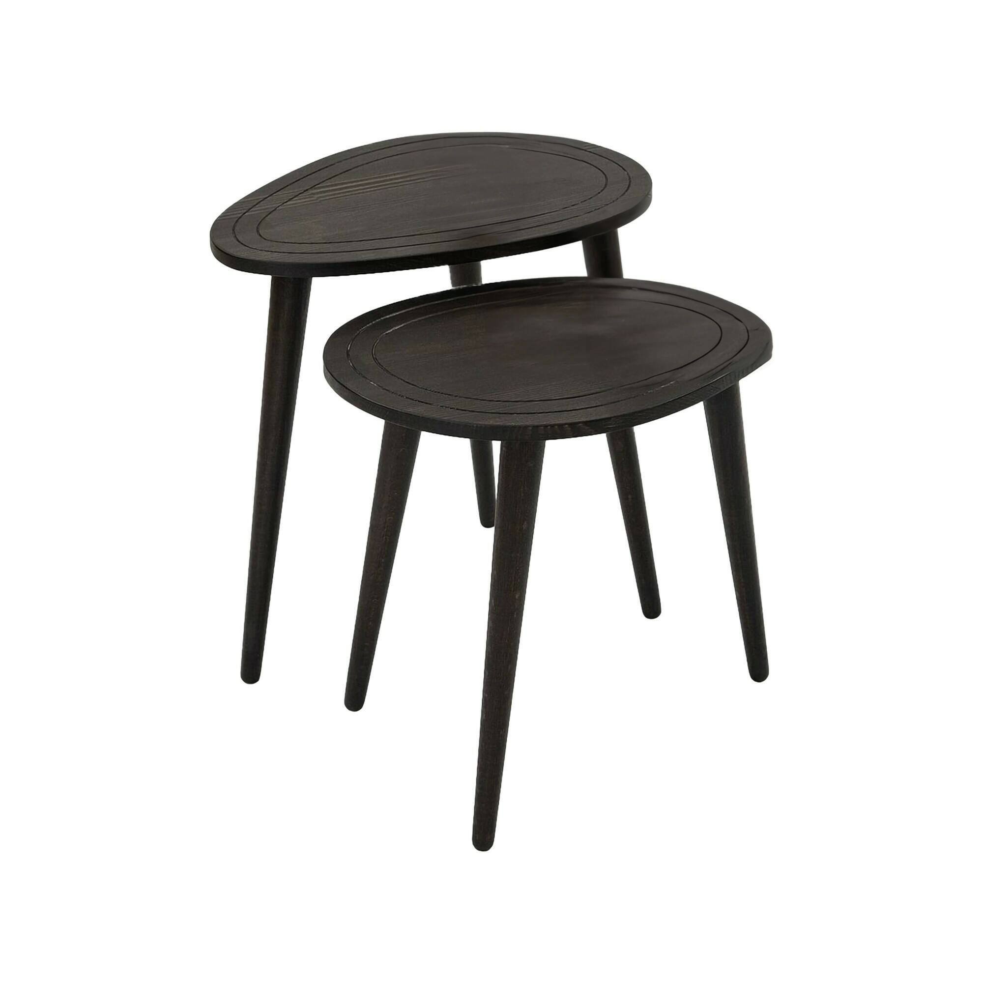 Table basse en bois anthracite 50×33  cm