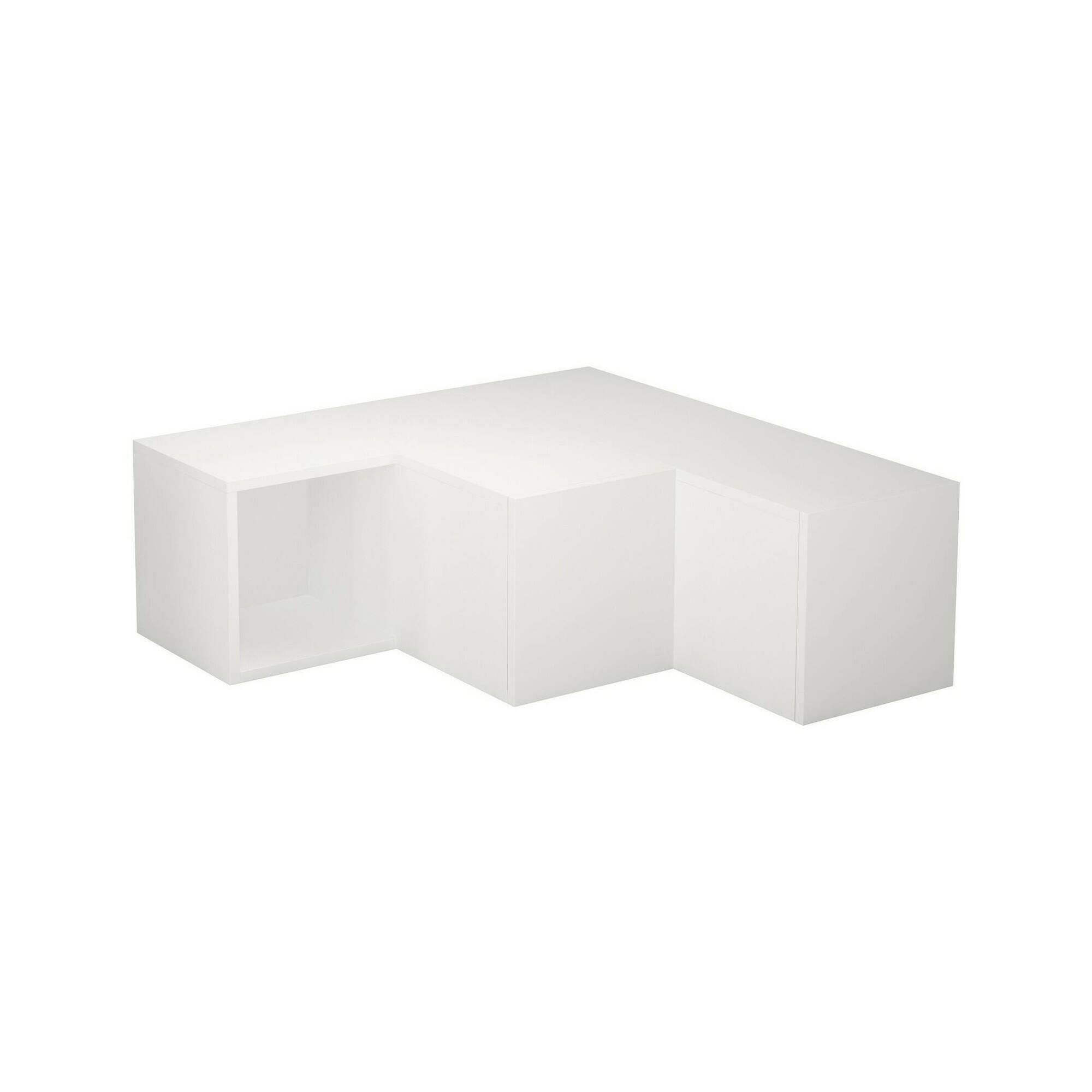 Meuble TV effet bois blanc 90×92 cm