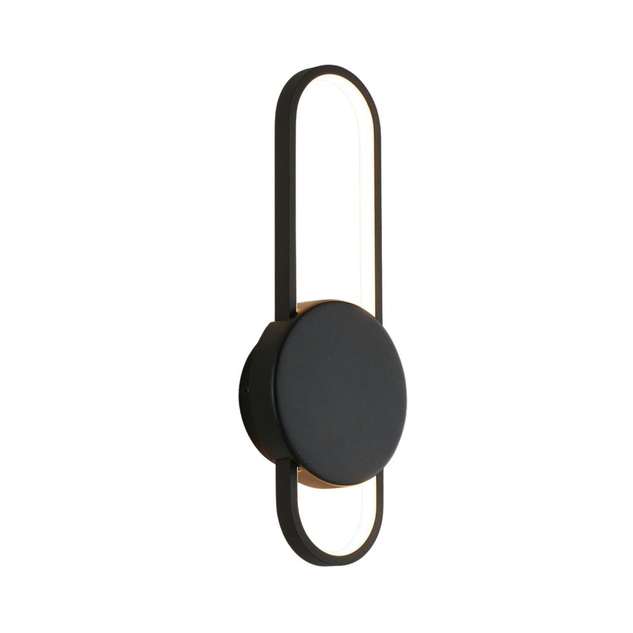 Applique en acier, aluminium et silicone Noir 40 cm