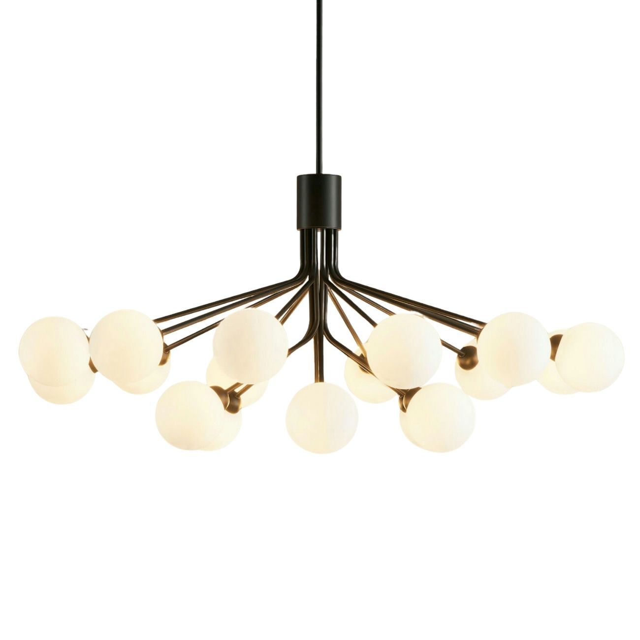 Lustre en verre Noir et blanc 110 cm