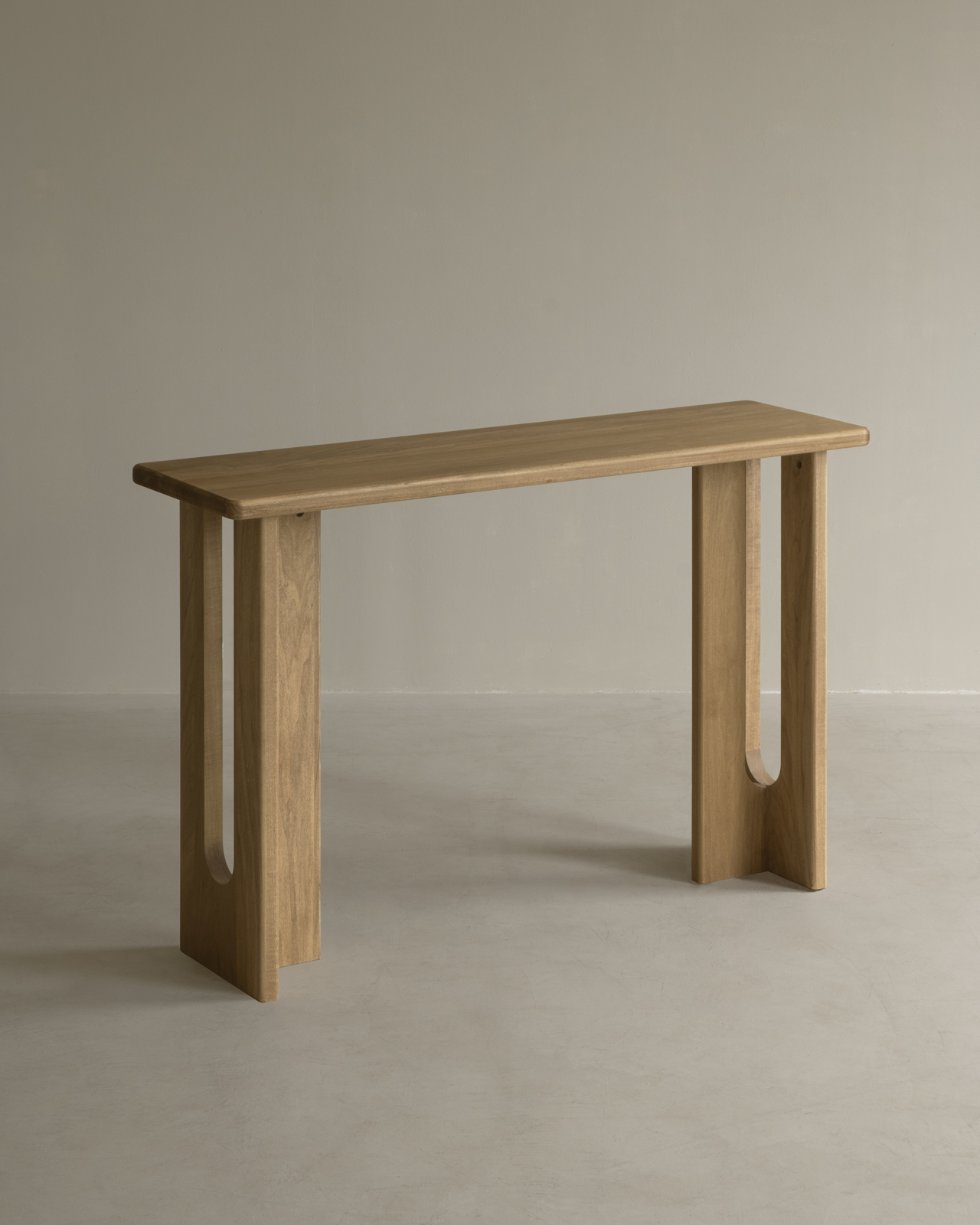 Console en bois massif de peuplier 120x33cm