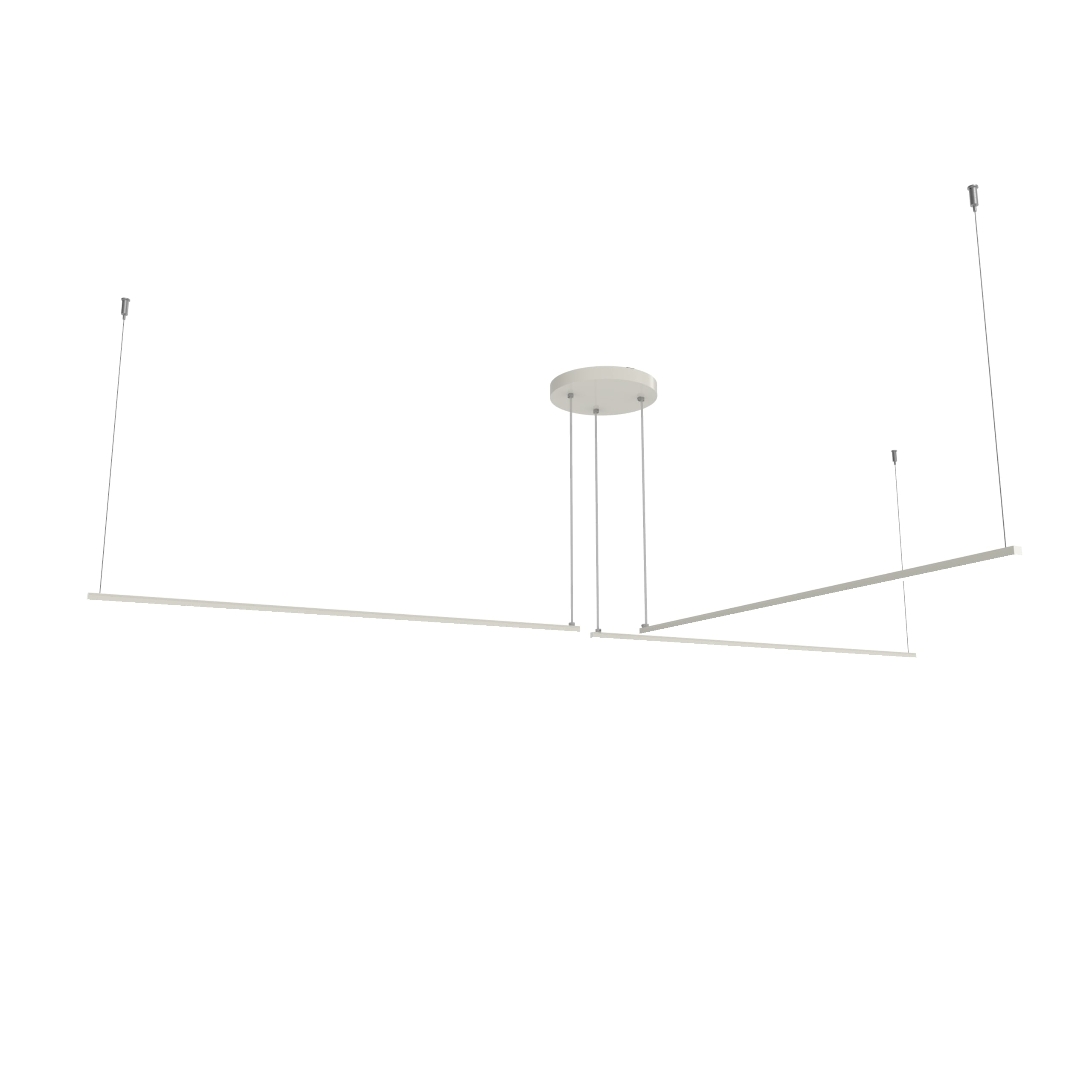 Suspension en métal blanc brillant LED 4000k