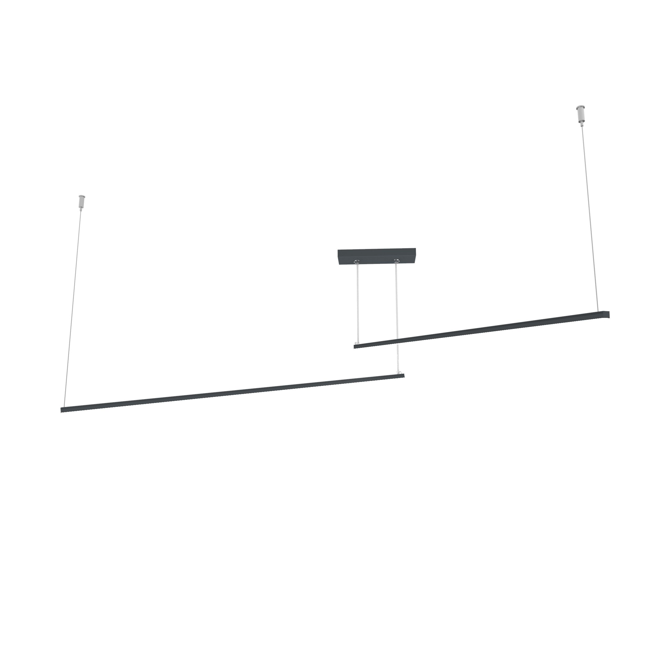 Suspension en métal gris LED 4000k