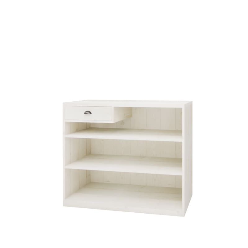 Comptoir d&rsquo;accueil avec tiroir bois massif