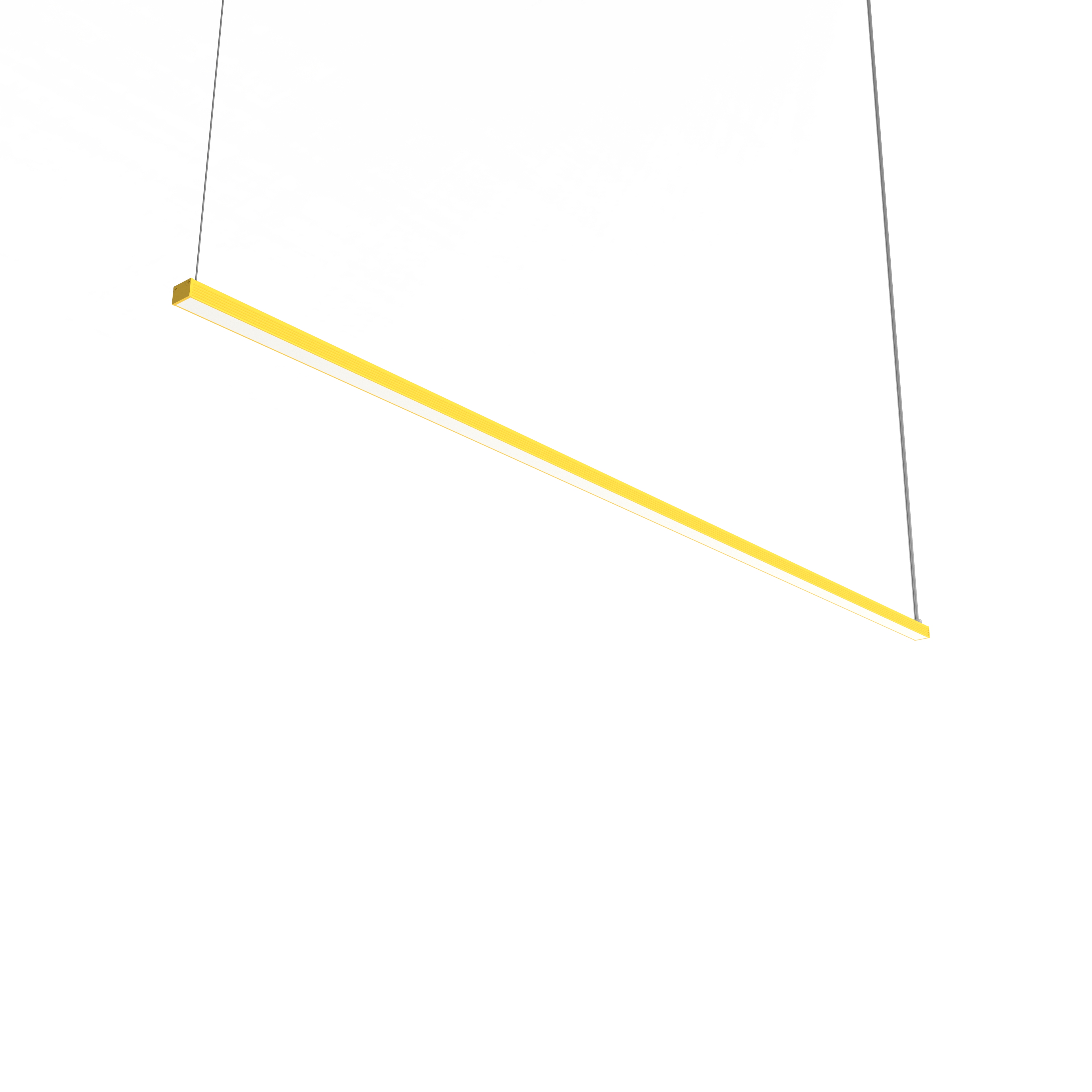 Suspension en métal jaune LED 4000k
