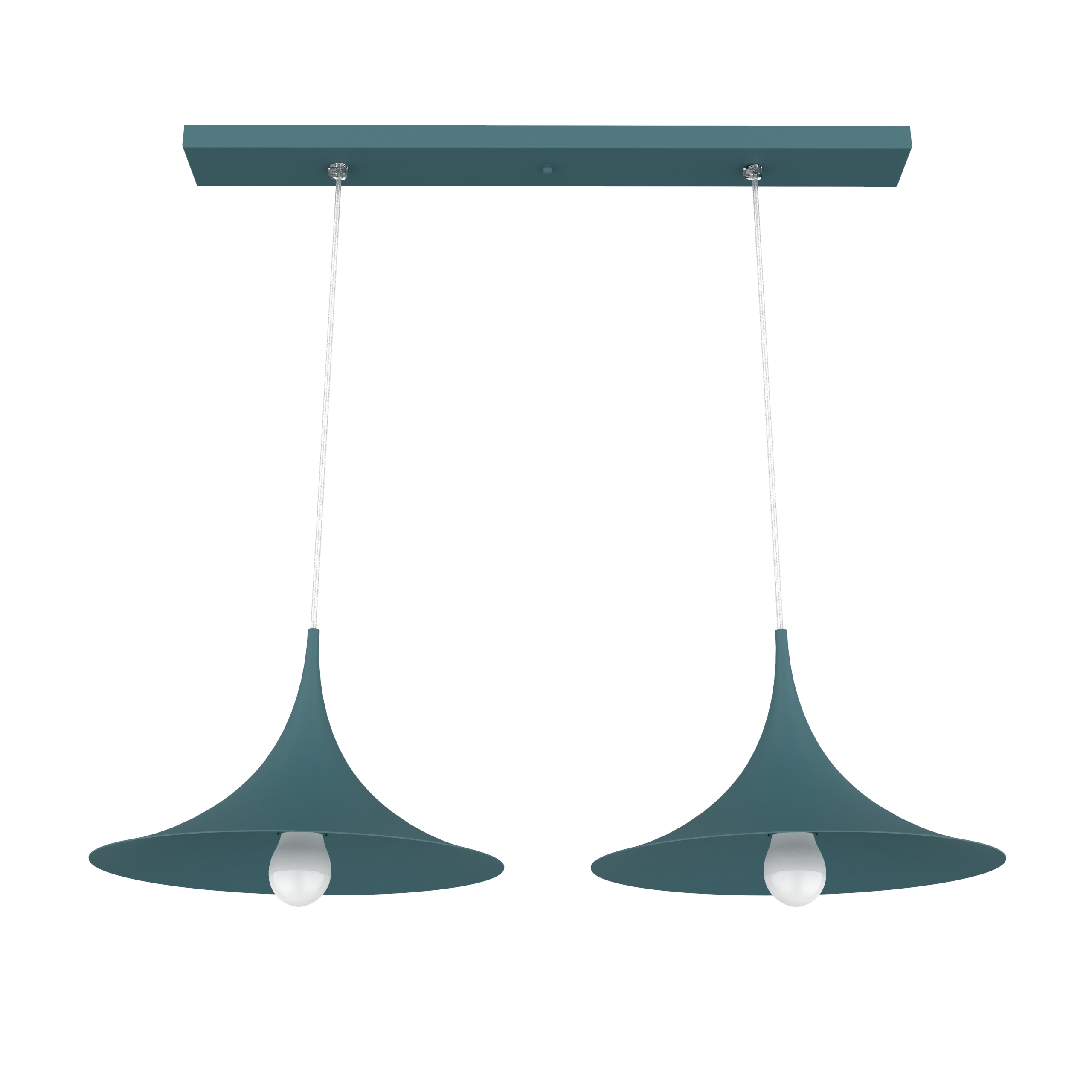 Suspension en métal bleu E27