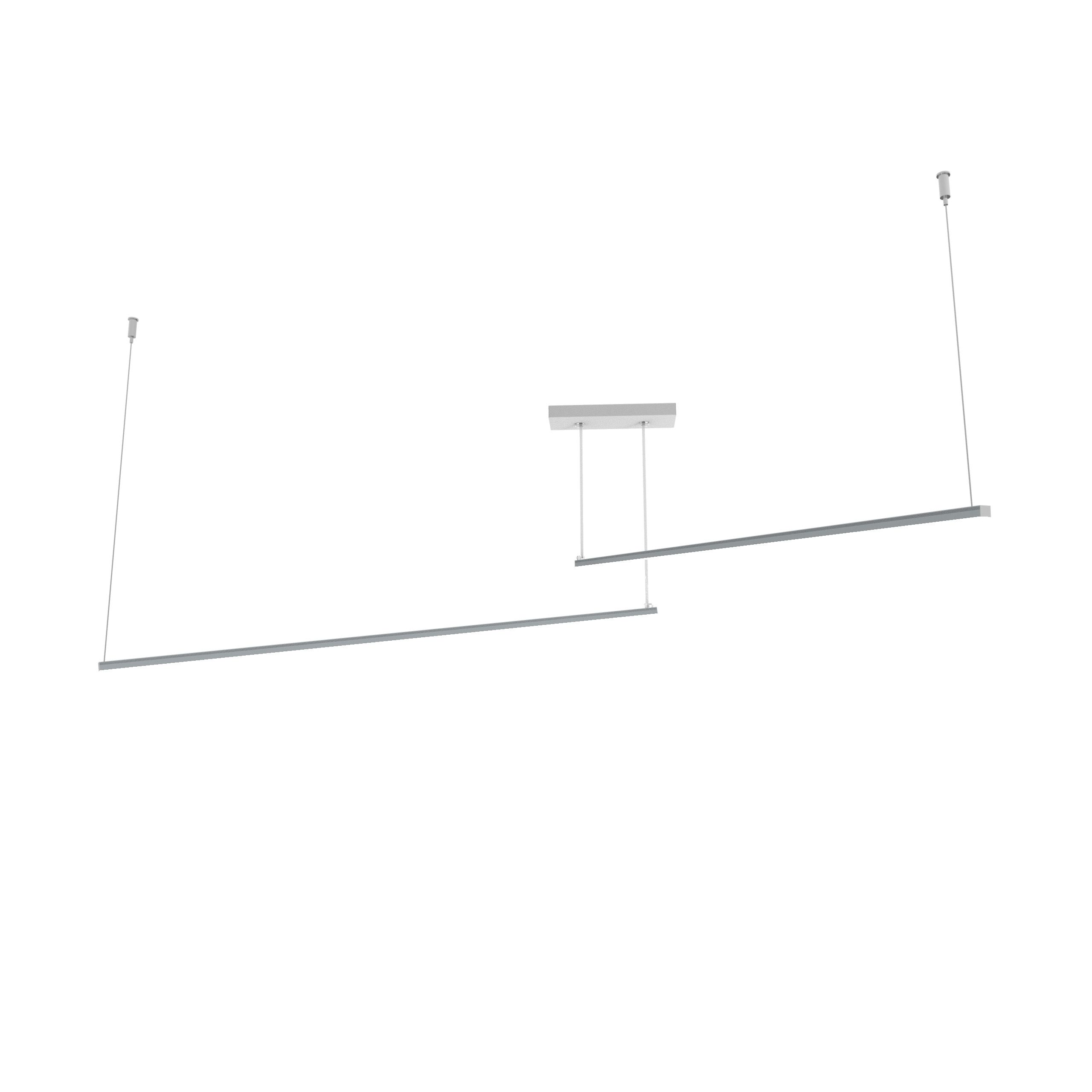 Suspension en métal gris LED 4000k