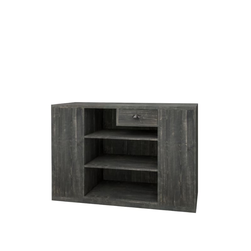 Comptoir de magasin avec double exposition bois massif