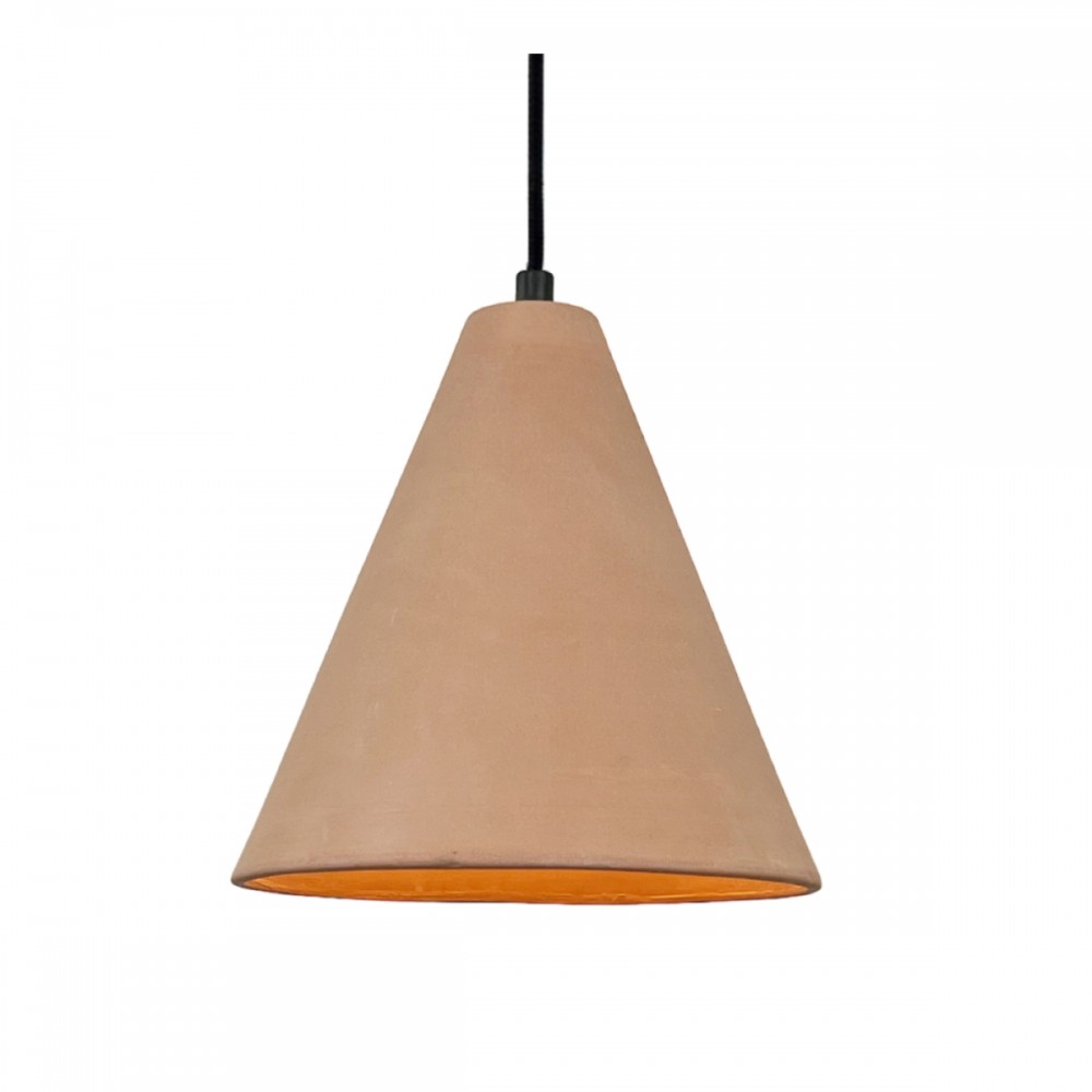 Suspension en terre cuite naturelle D.21cm