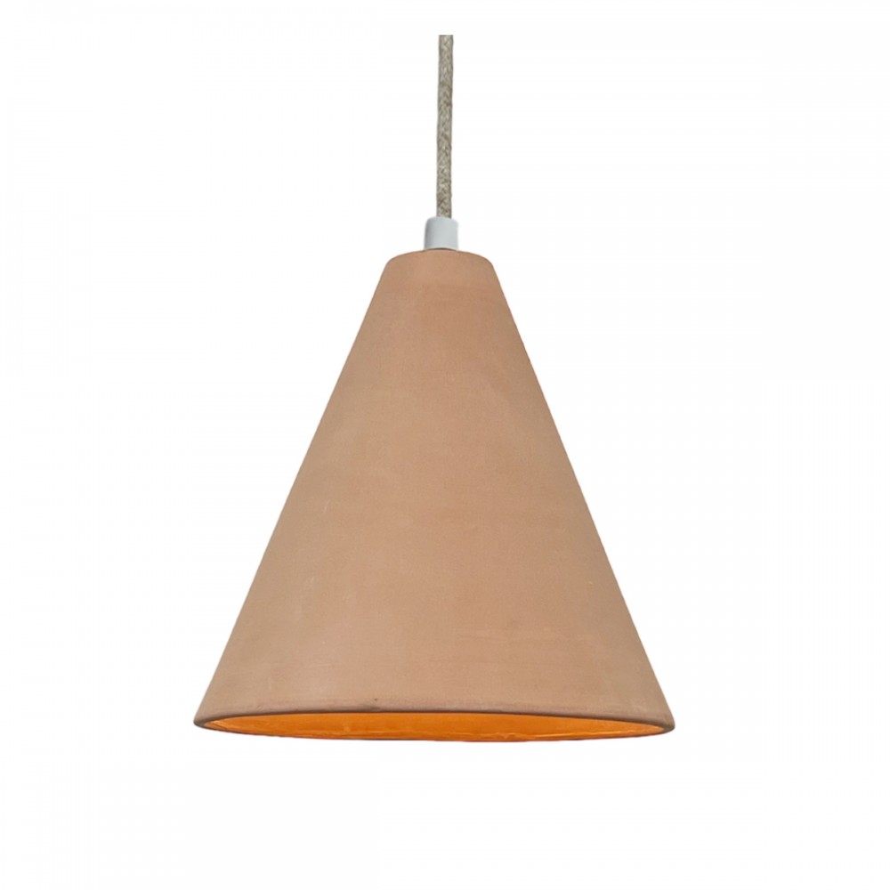 Suspension en terre cuite naturelle D.21cm