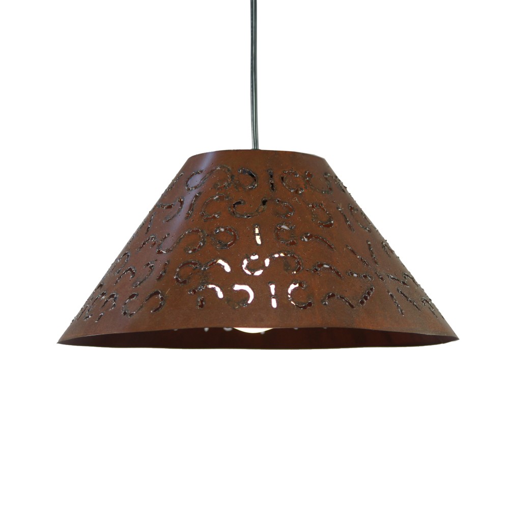 Suspension en acier oxydé D.36cm