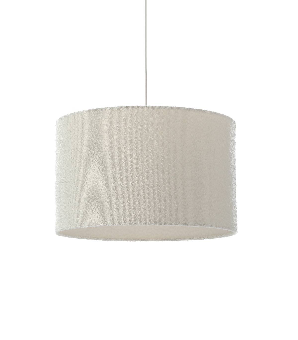 suspension en textile blanc, d. 0 cm