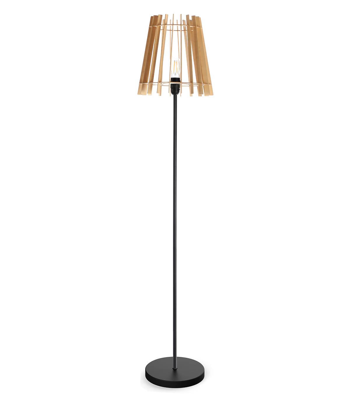 lampadaire en bois / liège naturel, h. 148 cm