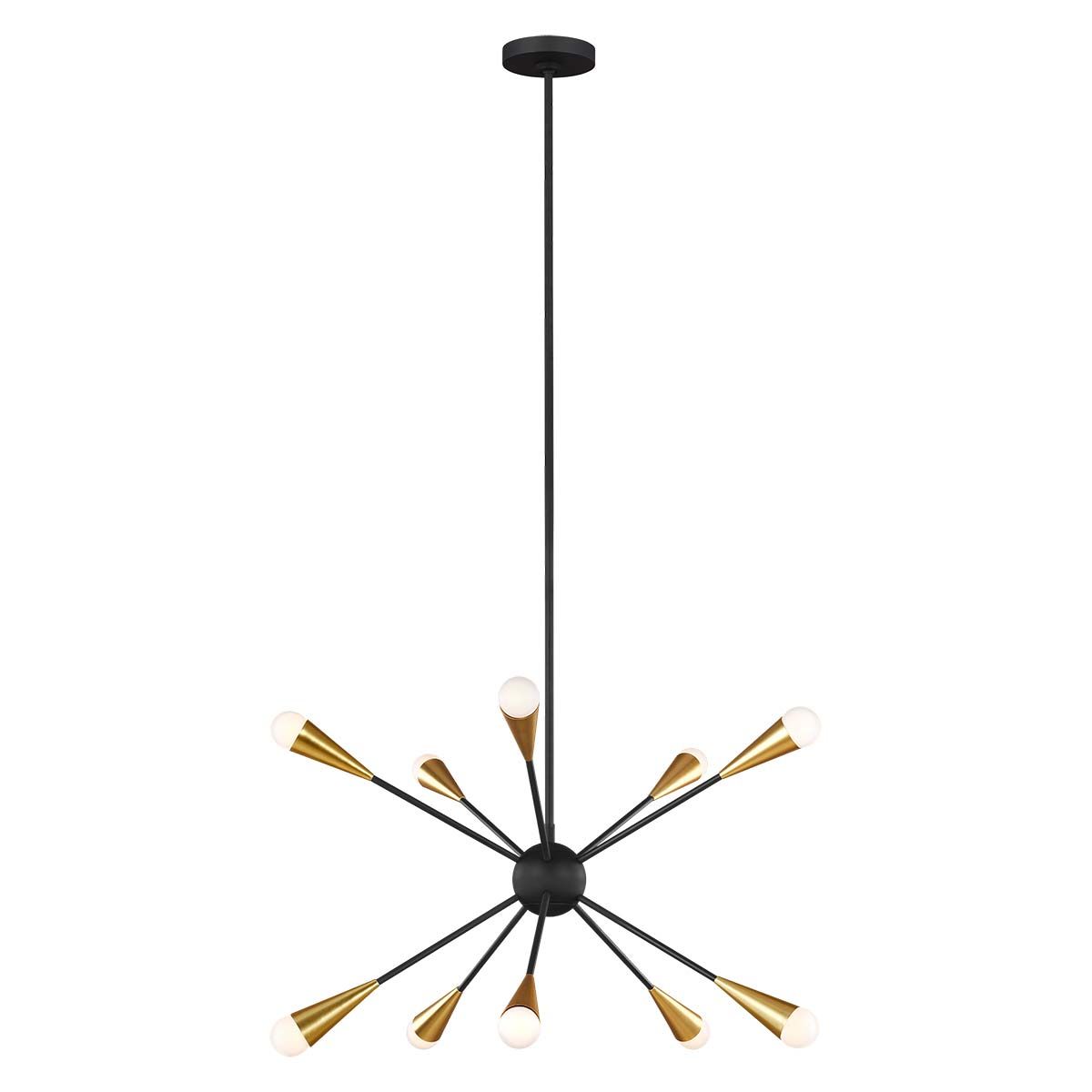 Lustre en métal noir minuit