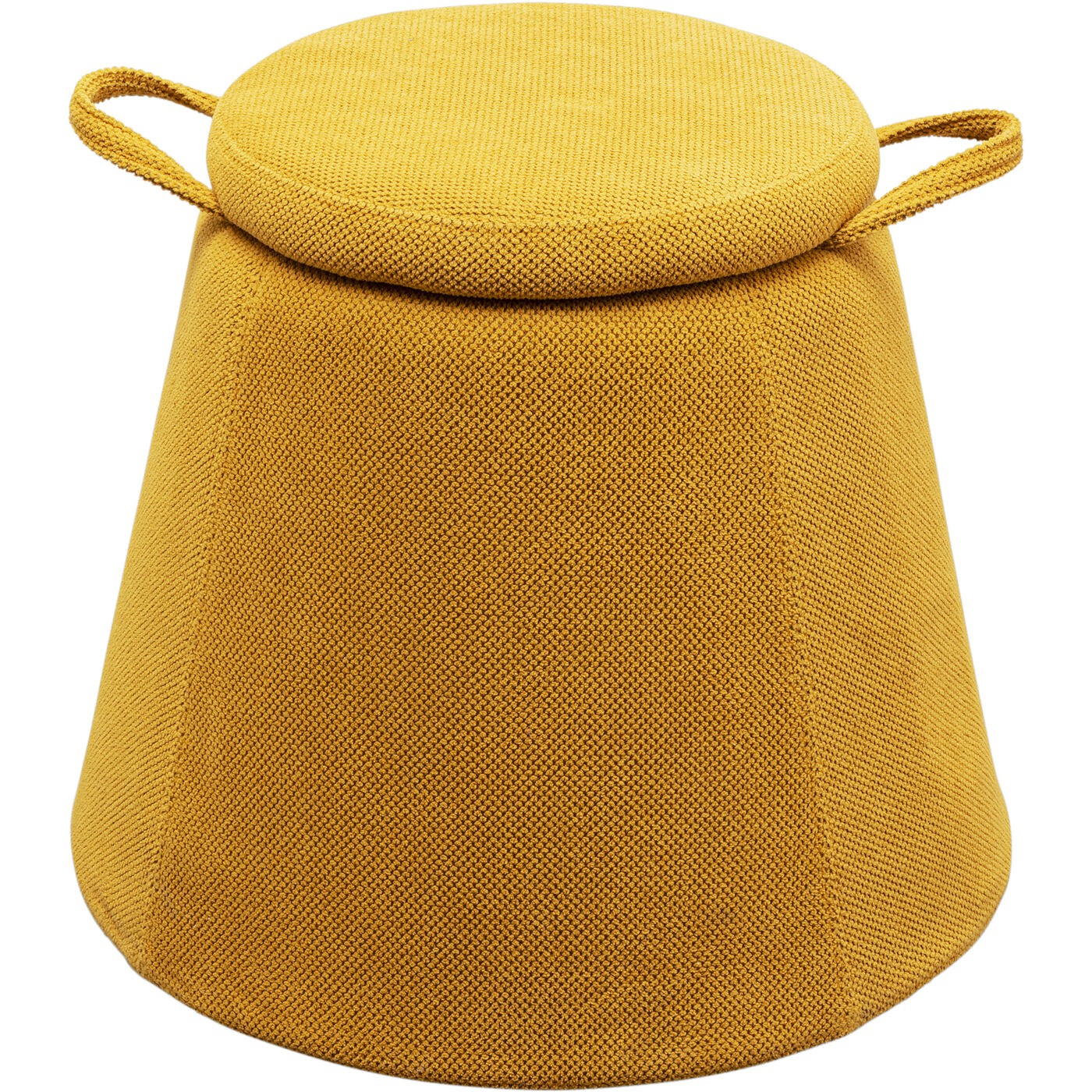 Tabouret à poignées en polyester jaune