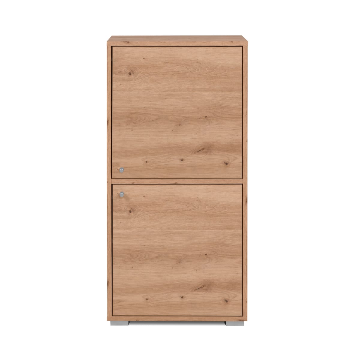 Meuble de rangement 3 étagères et 2 portes L46 cm – Marron
