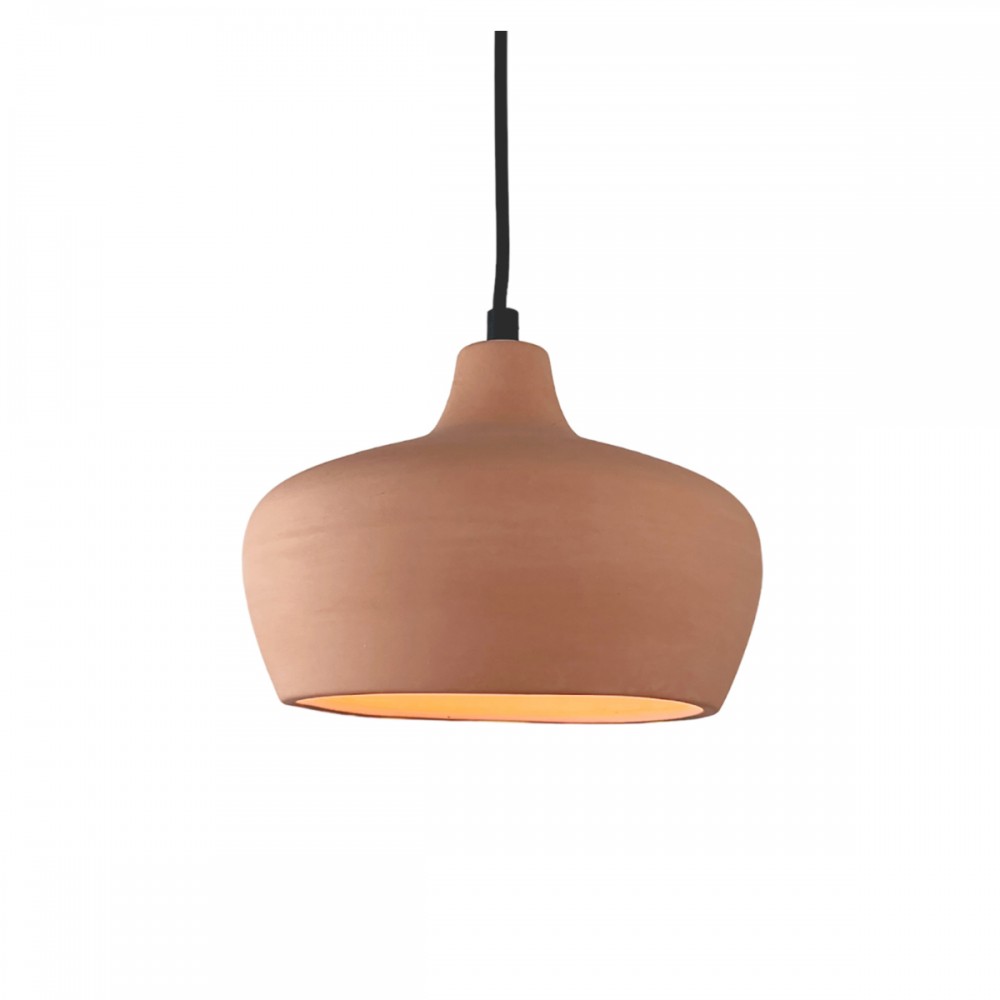 Suspension en terre cuite naturelle D.21cm