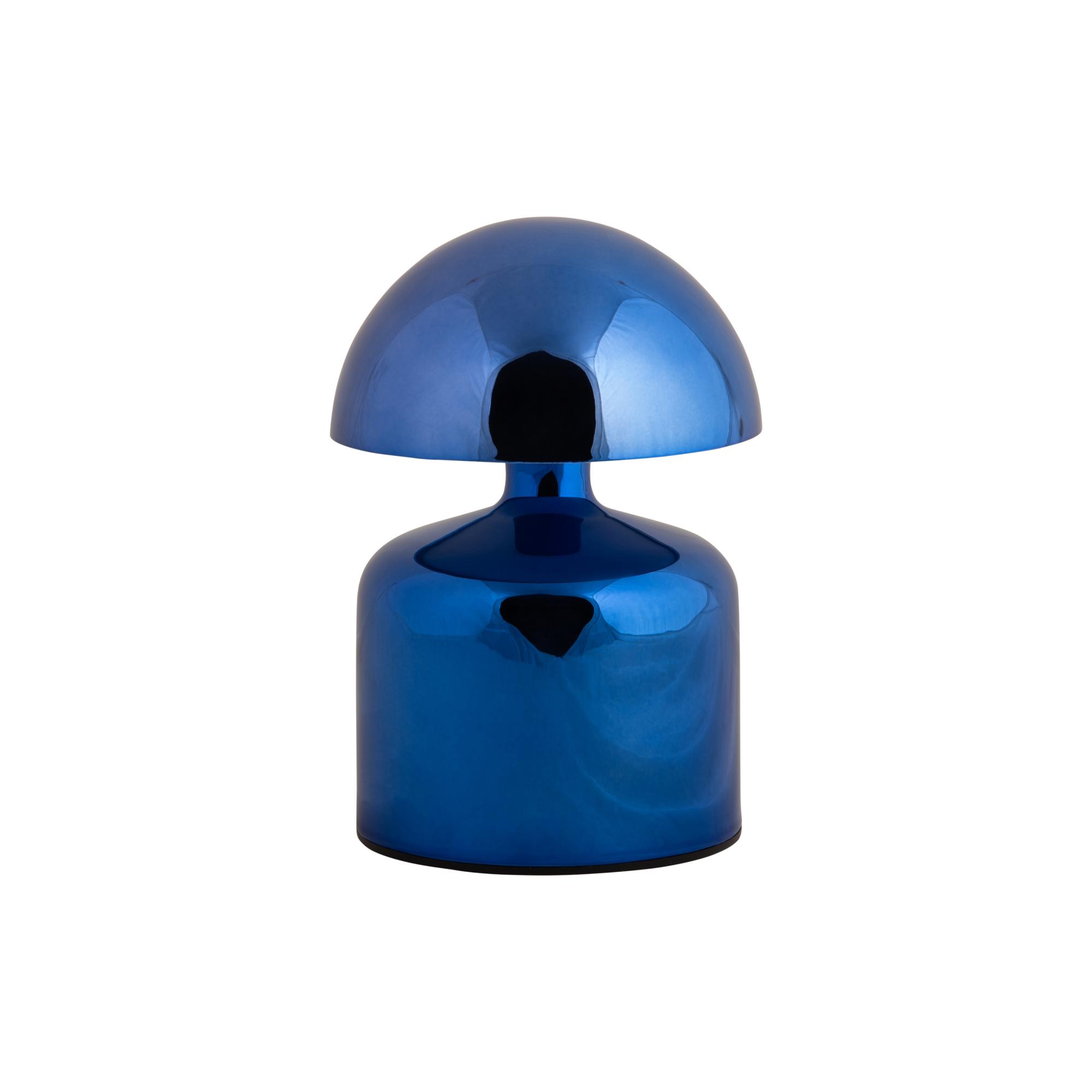 Lampe de table en métal bleu irisé h15cm