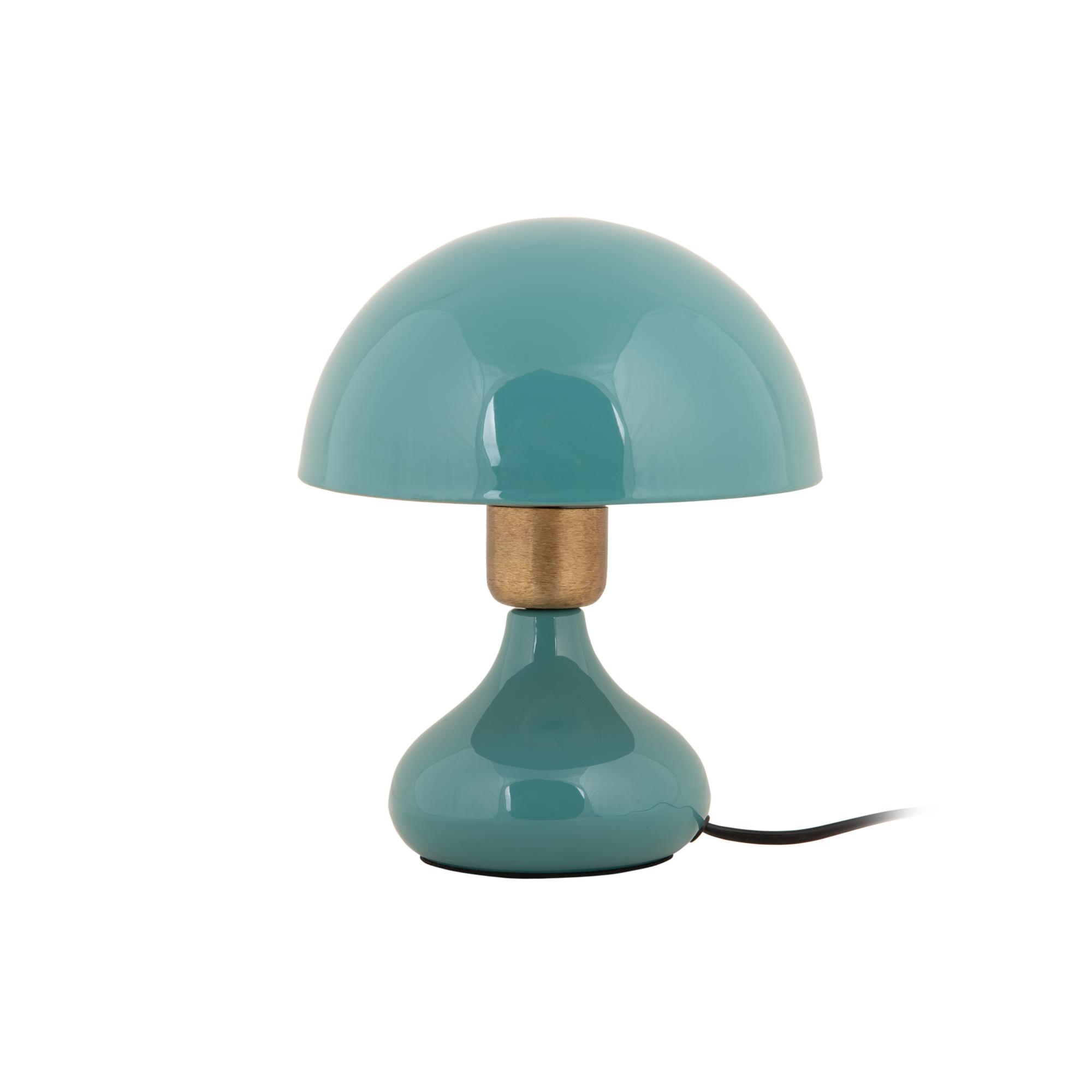 Lampe de table en métal bleu H23cm