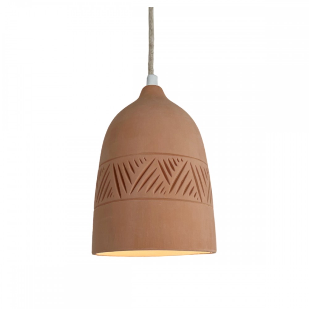 Suspension inca en terre cuite D.14cm