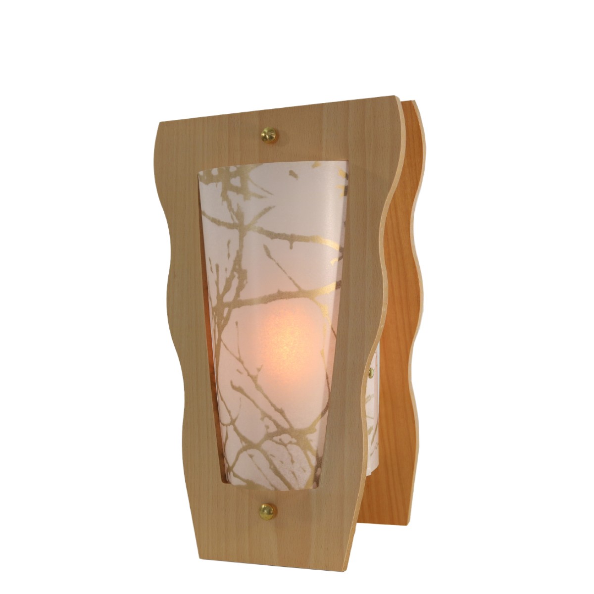 Lampe en hêtre naturel végétal H.34cm