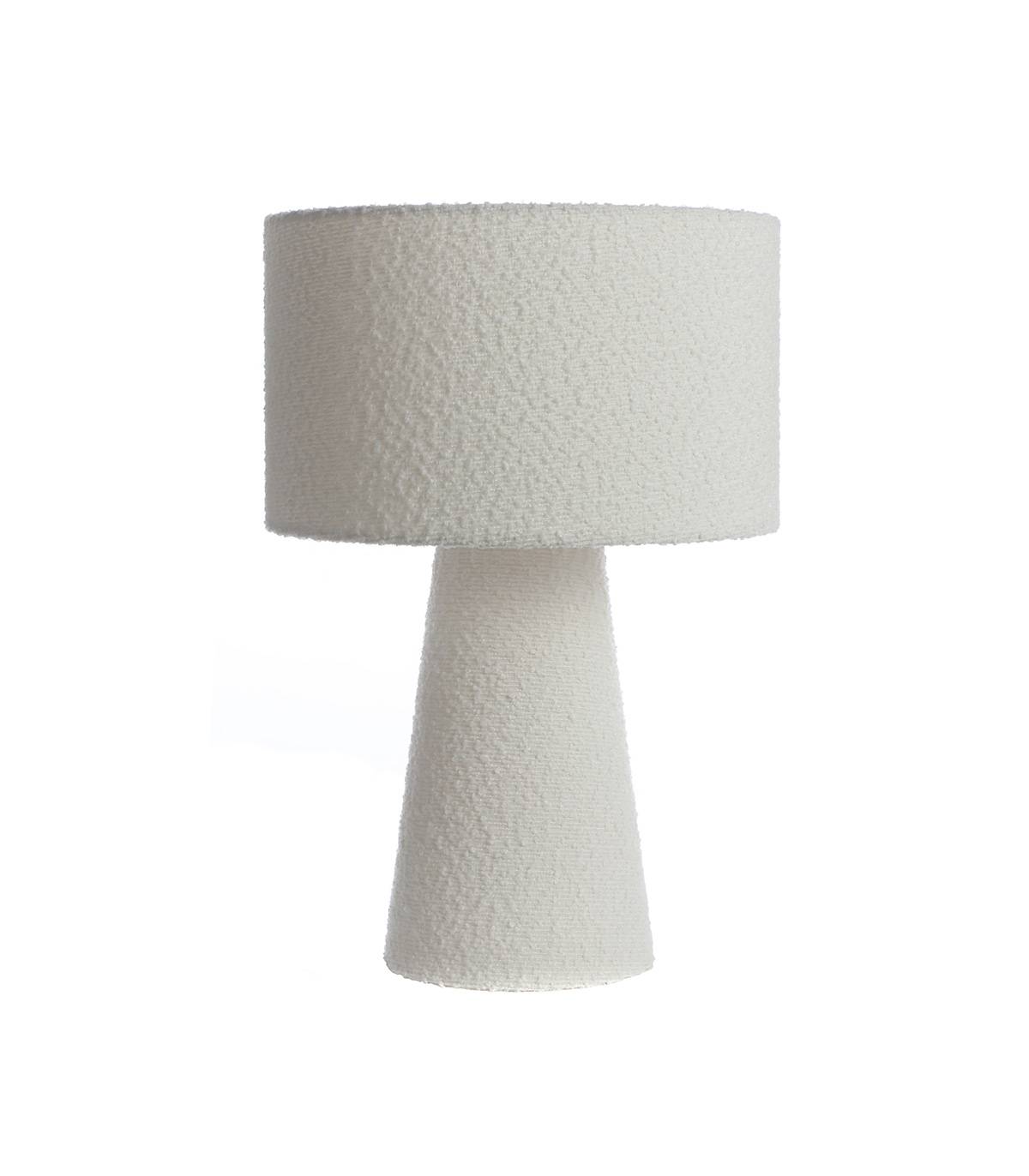 en textile blanc, h. 51 cm