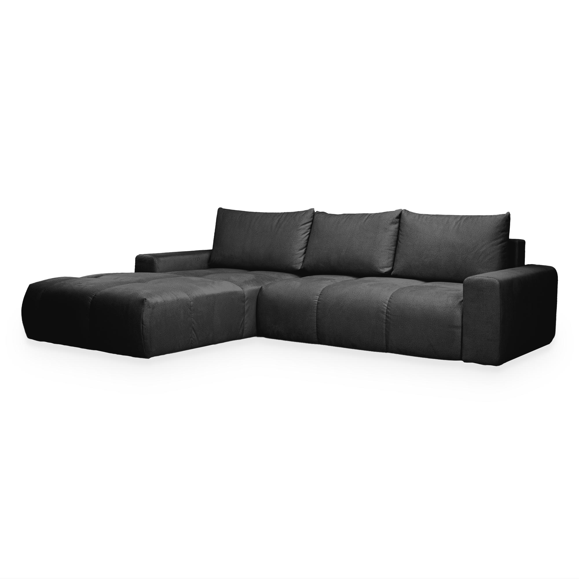 lygie - Canapé convertible velours Gris - Vue supplémentaire 1