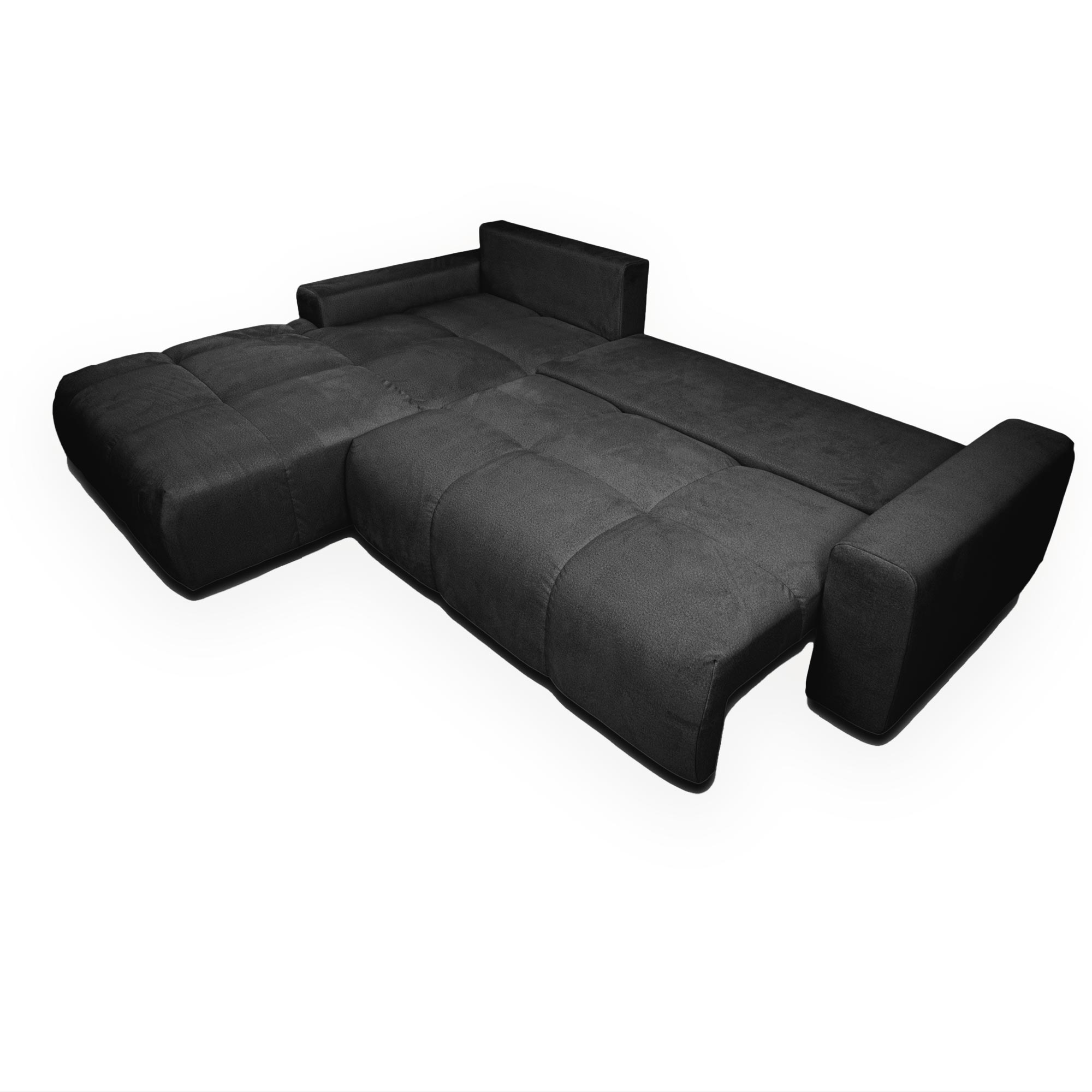 lygie - Canapé convertible velours Gris - Vue supplémentaire 2