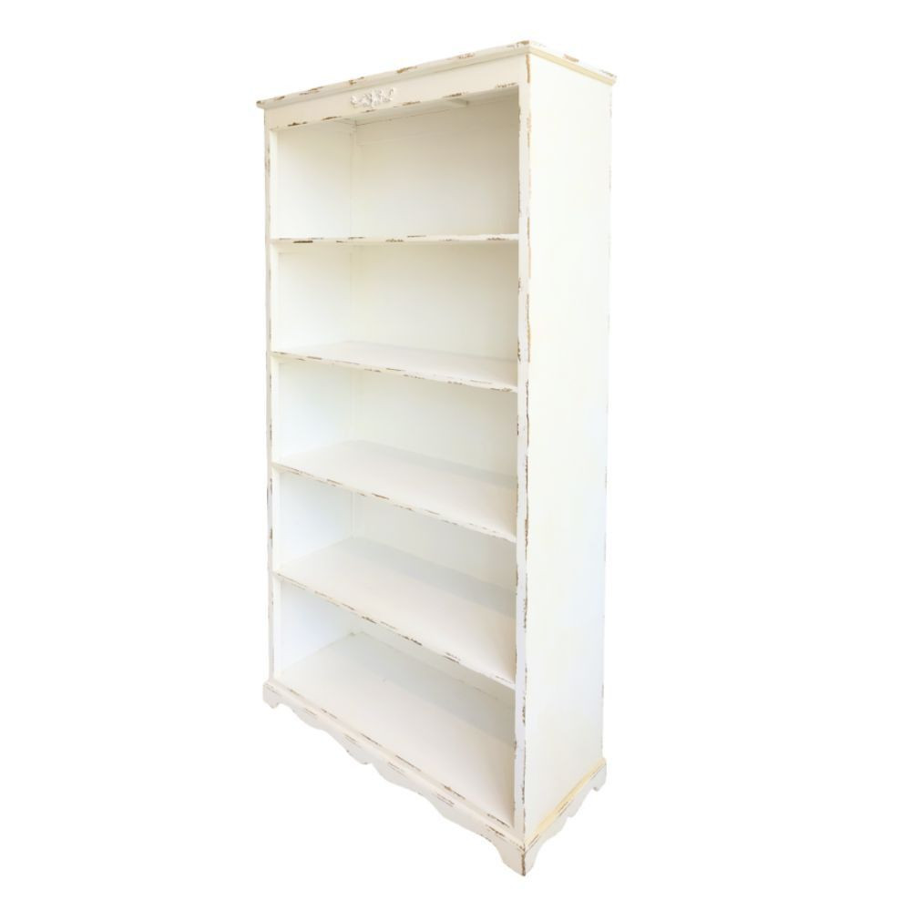 Etagère antique en bois de sapin blanc antique 106 x 39 x 200 cm
