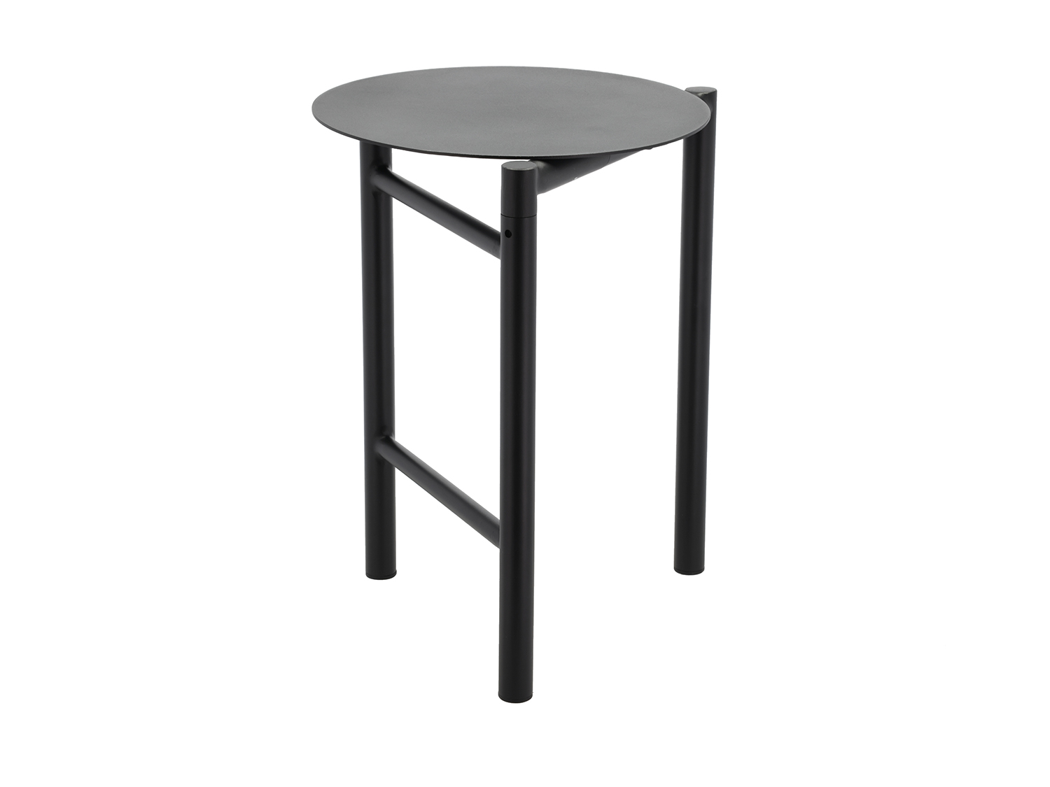 Tabouret en acier thermolaqué noir