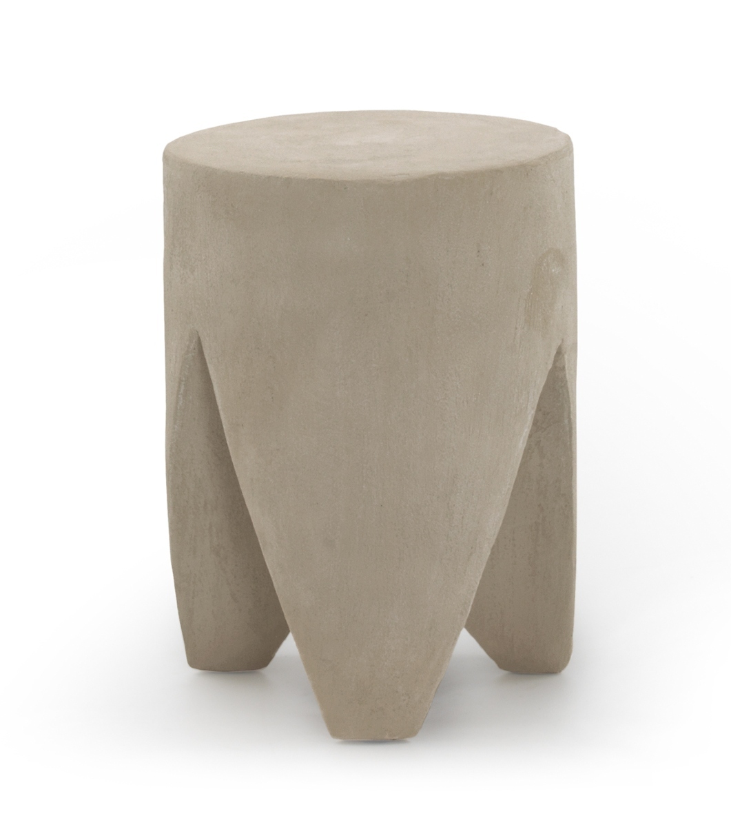 Table d’appoint en résine sable couleur ciment