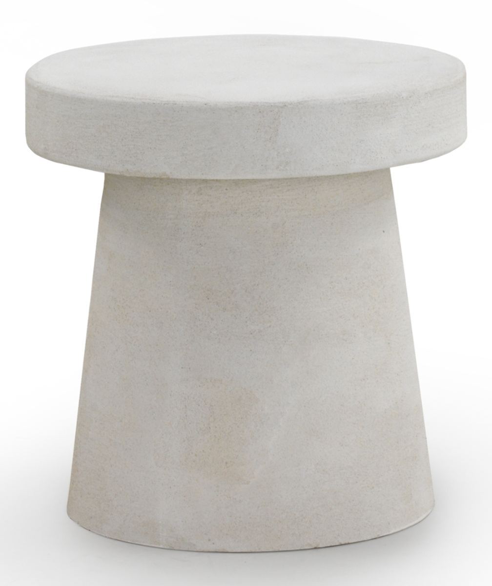 Table basse en polyrésine couleur ciment blanc