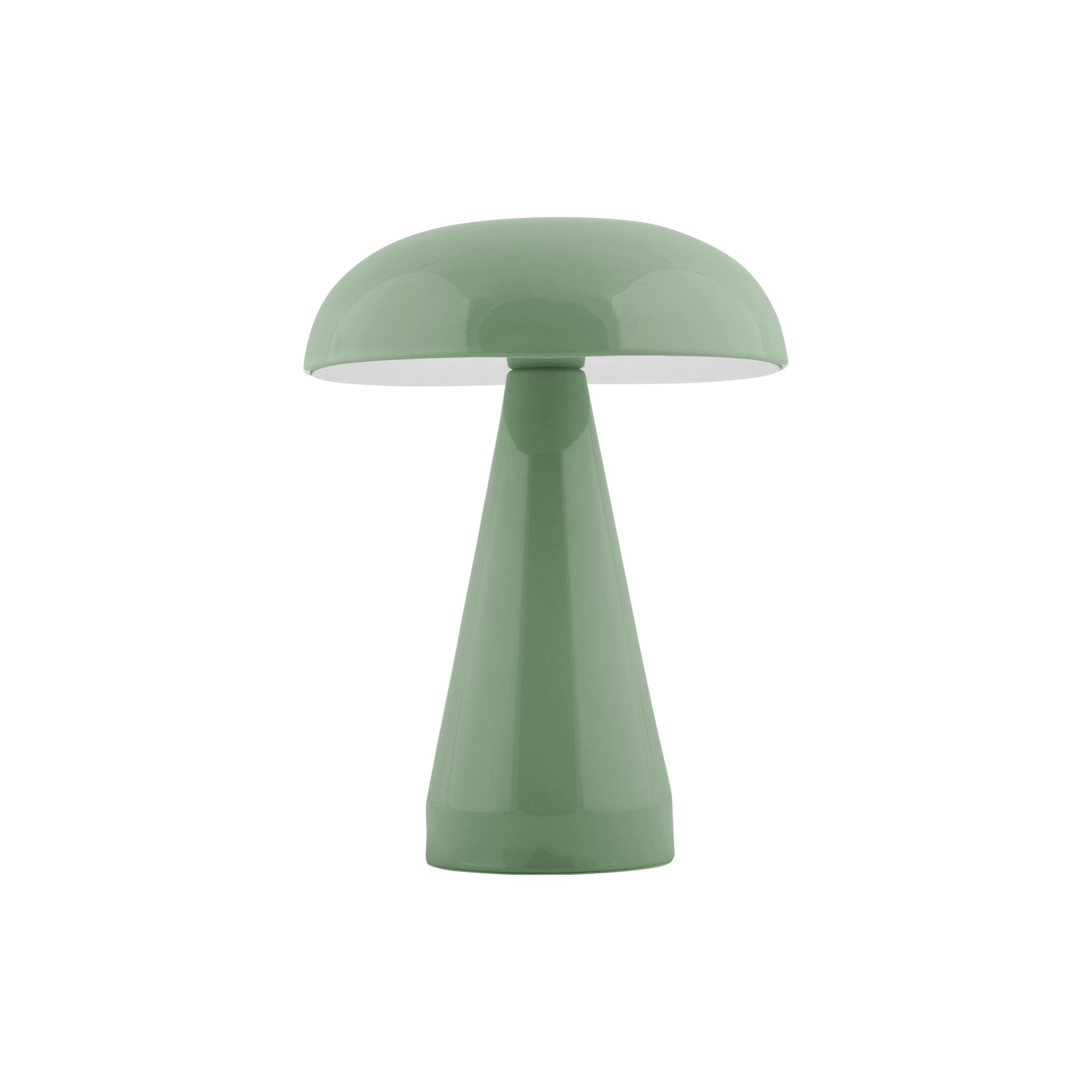 Lampe de table nomade led en métal vert h20cm