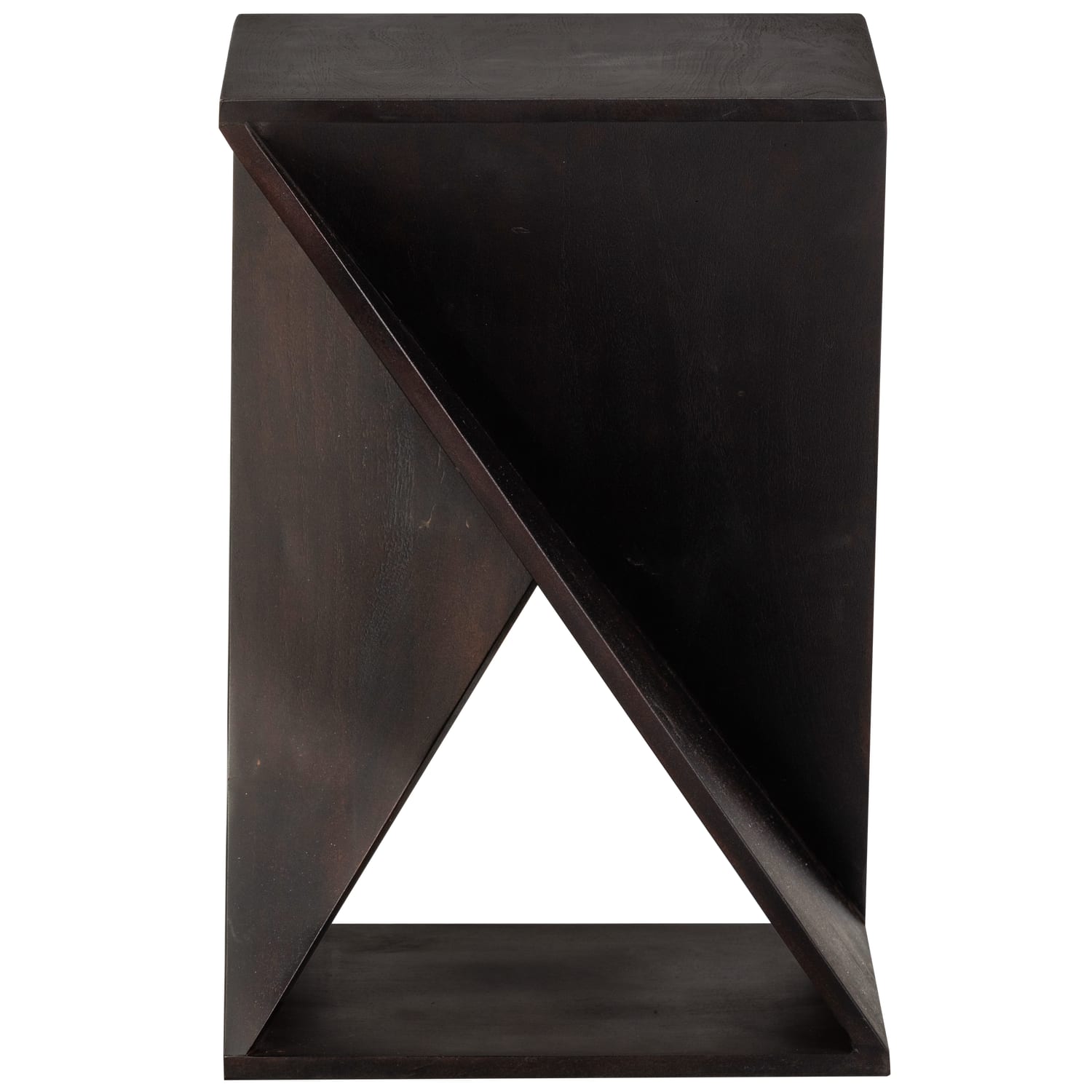 Table d’appoint carrée en bois 41x41cm – Marron foncé