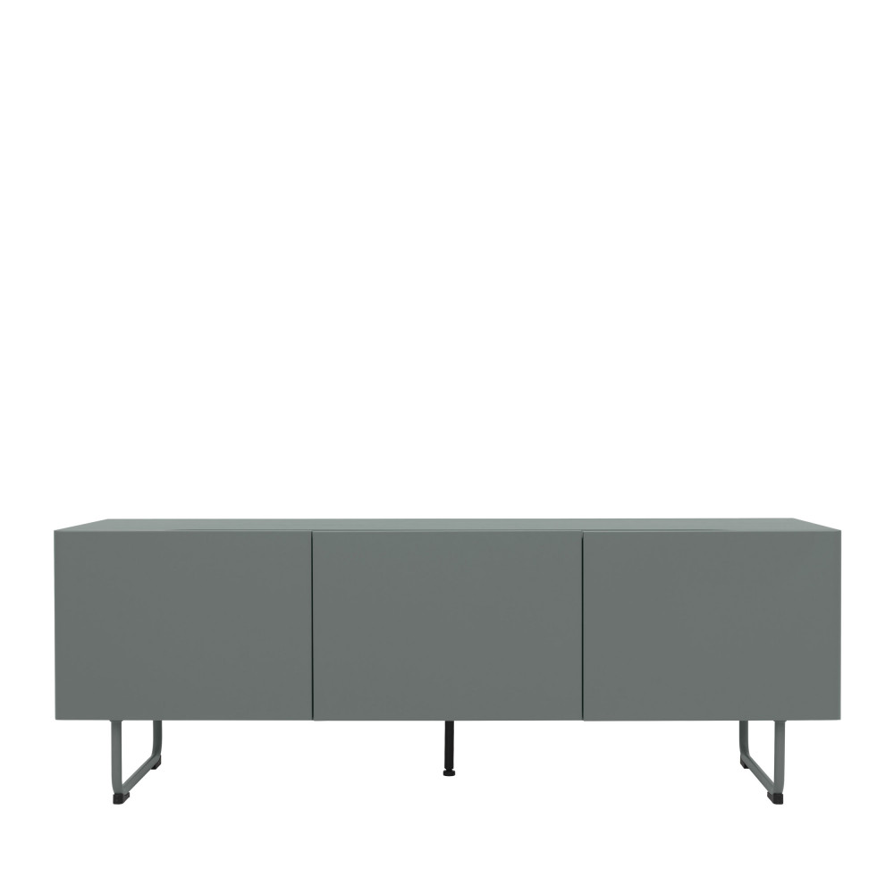 Meuble TV 3 portes en bois et métal L146cm – Vert