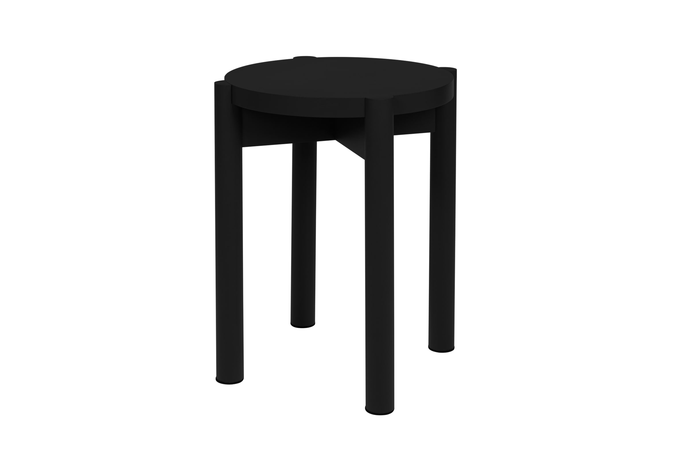 Tabouret en bois de hêtre, noir