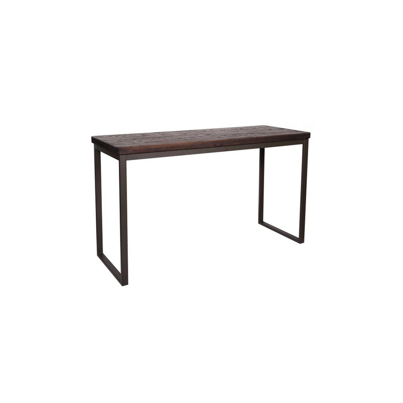 Mange debout plateau bois massif marron L160