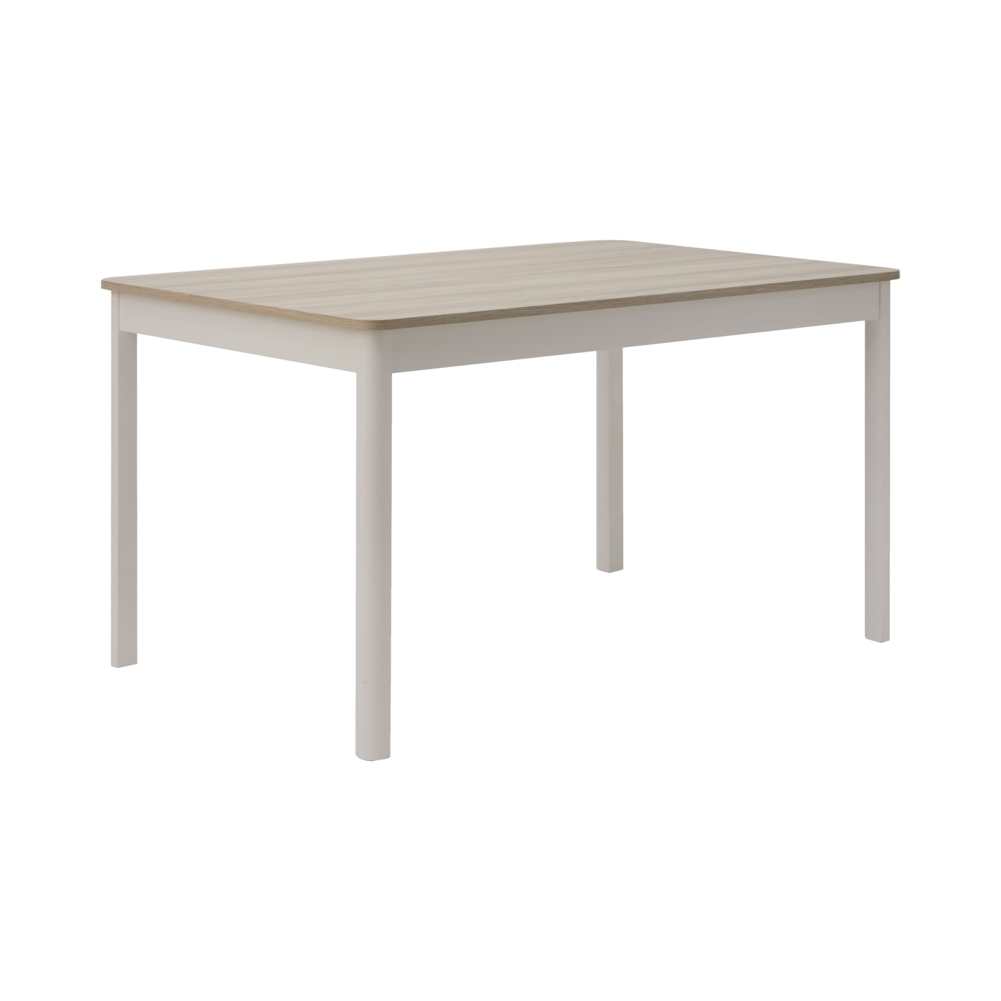 Table effet bois clair et blanc L139