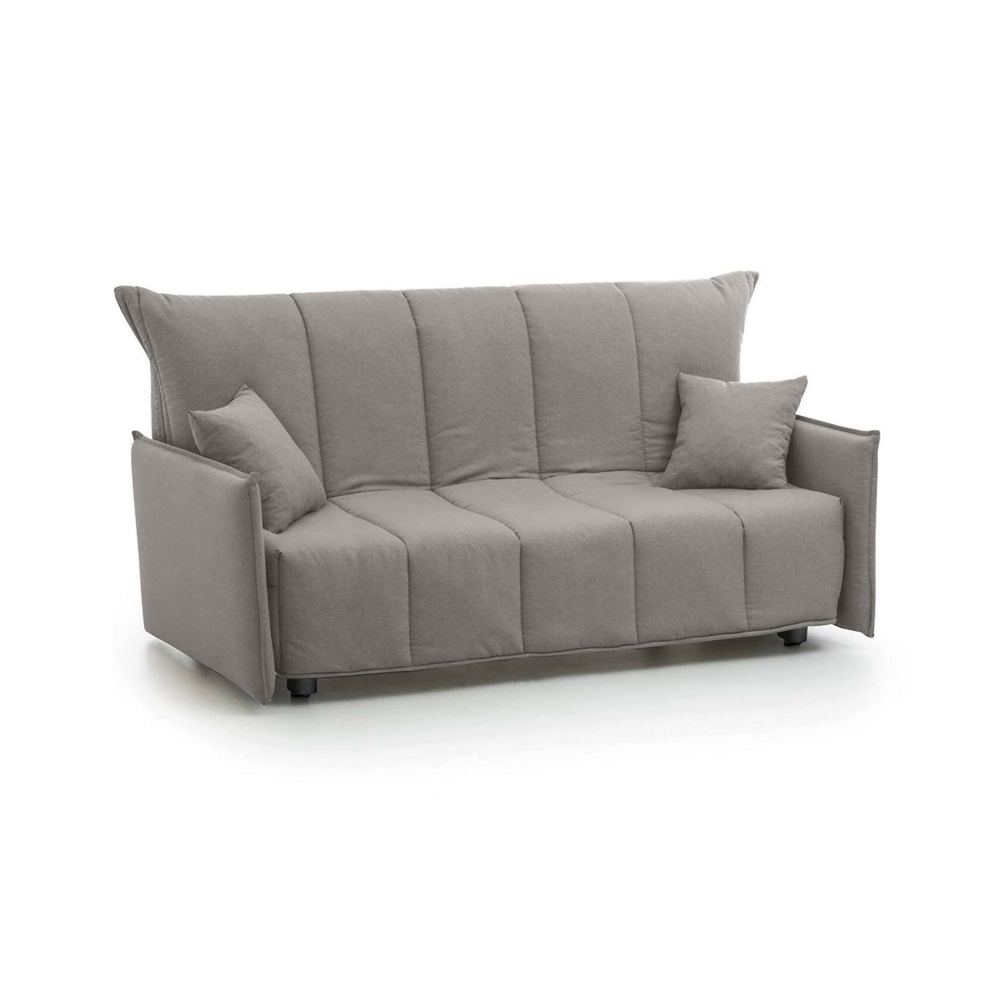 Canapé lit 2 places en tissu gris 125x90h85 cm